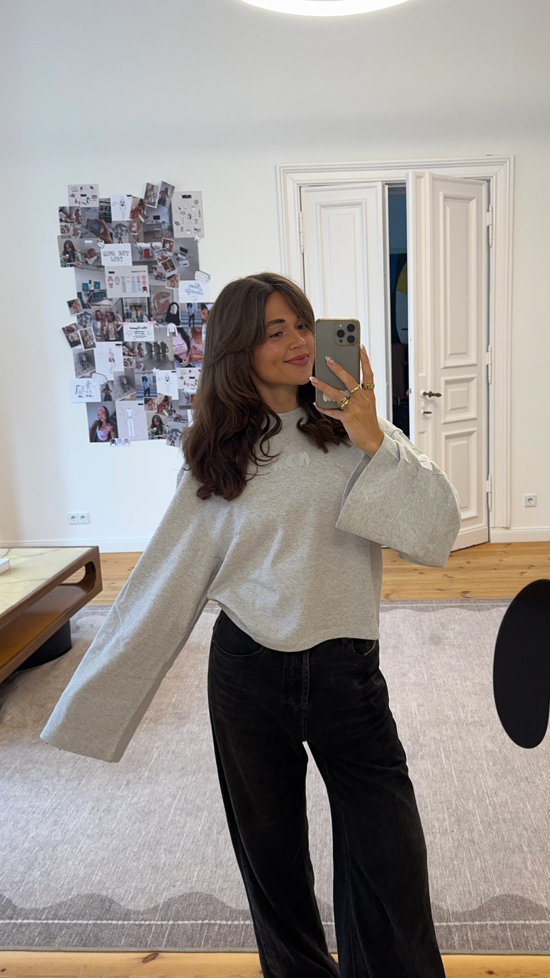 oversized longsleeve grey melange - Image 2