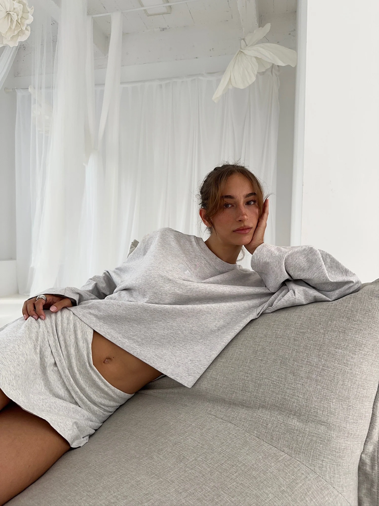 oversized longsleeve grey melange - Image 6