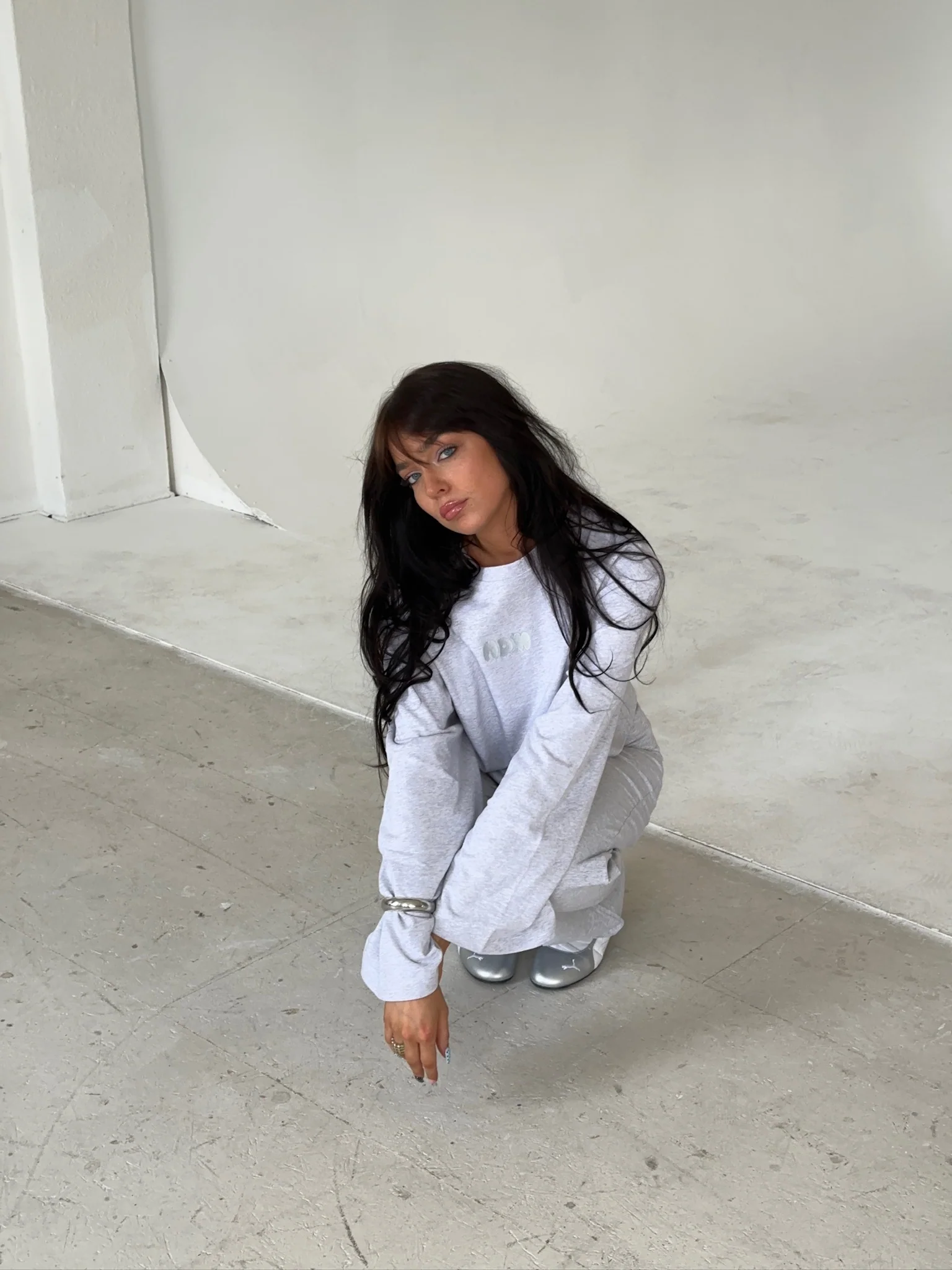 oversized longsleeve grey melange - Image 7