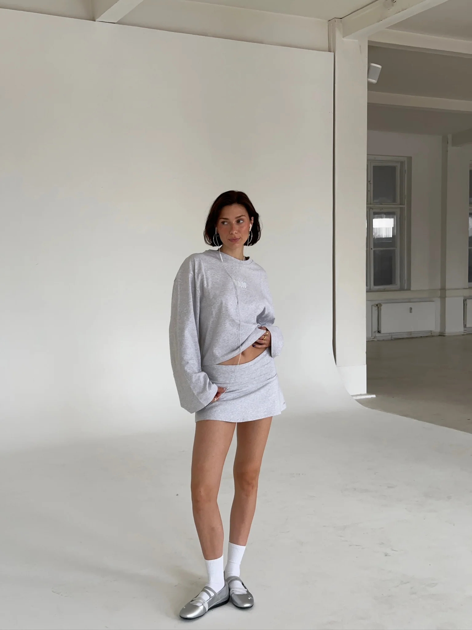 oversized longsleeve grey melange - Image 8