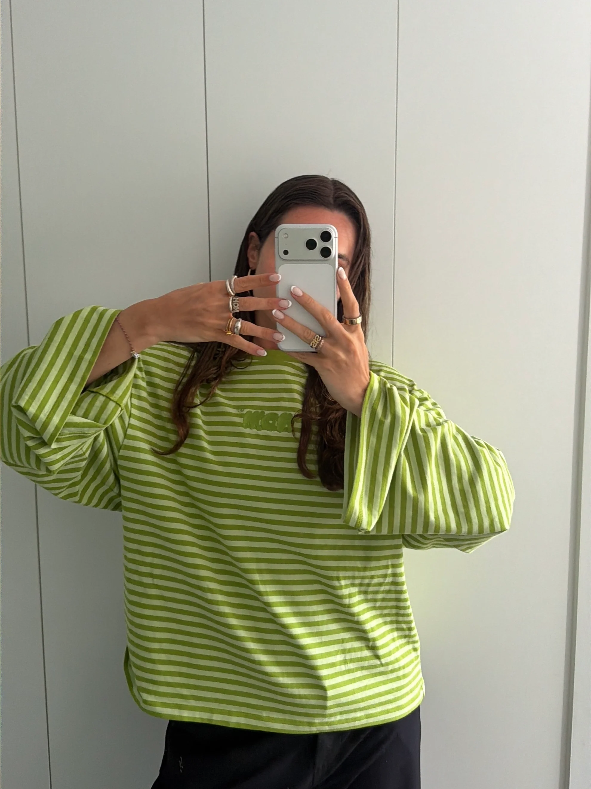 oversized longsleeve long green stripes - Image 4