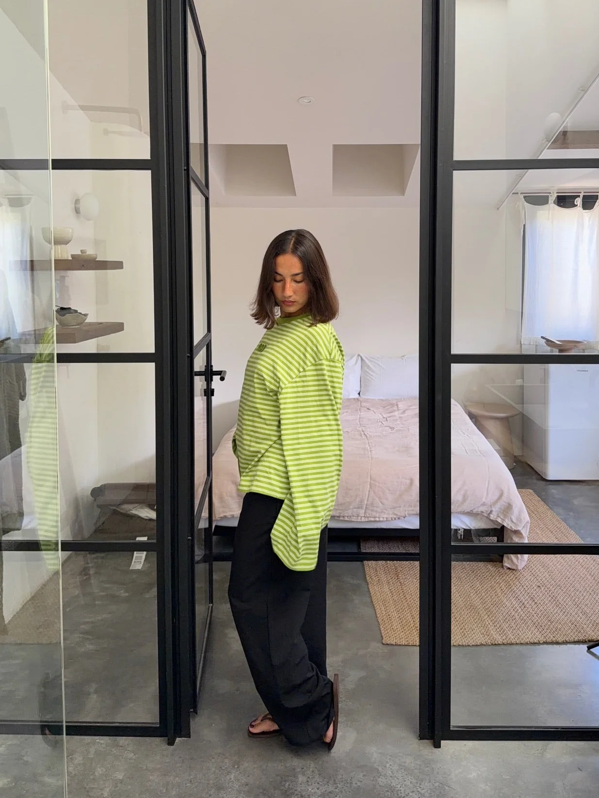 oversized longsleeve long green stripes - Image 6
