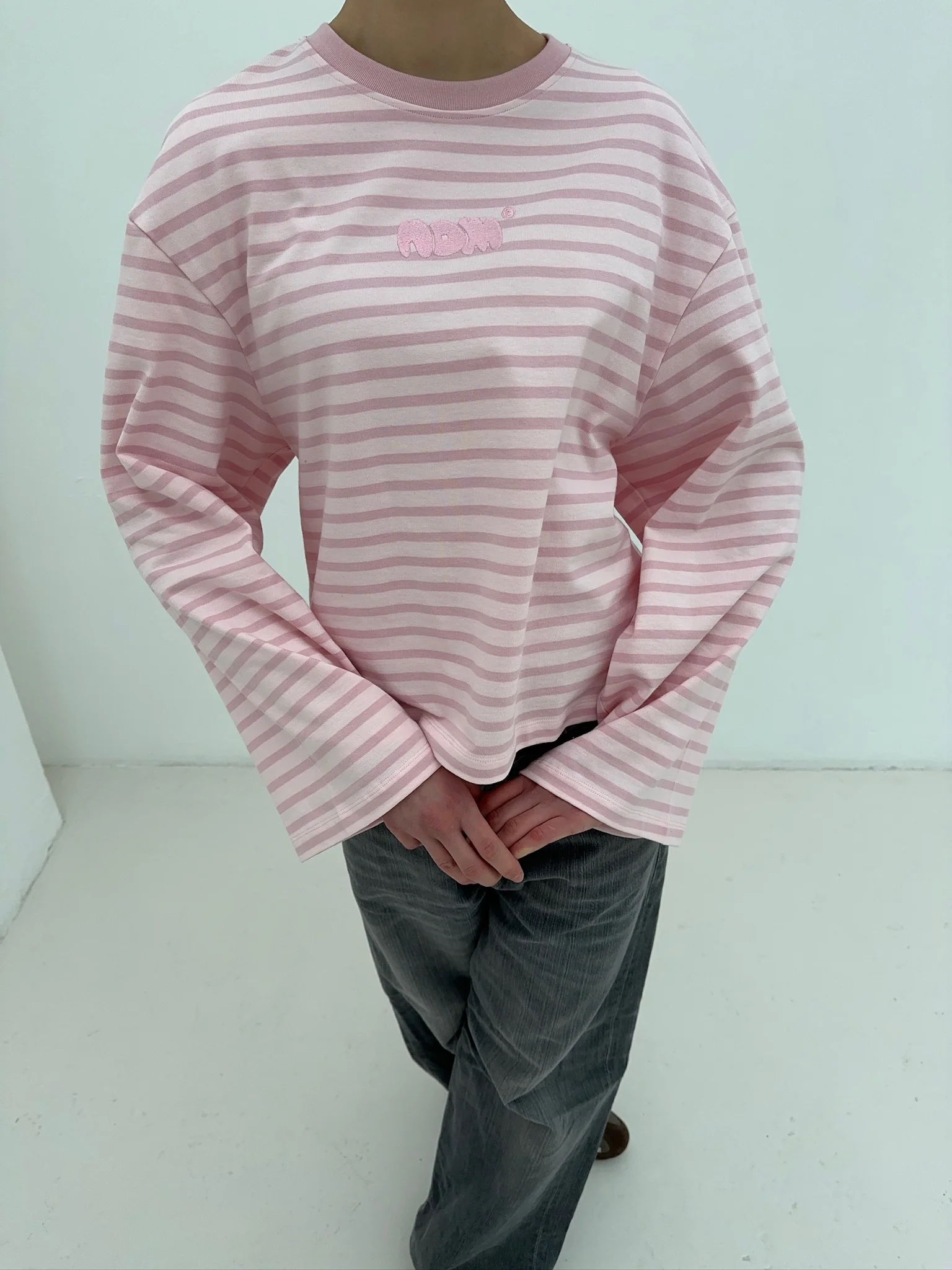 oversized longsleeve long pink stripes - Image 10