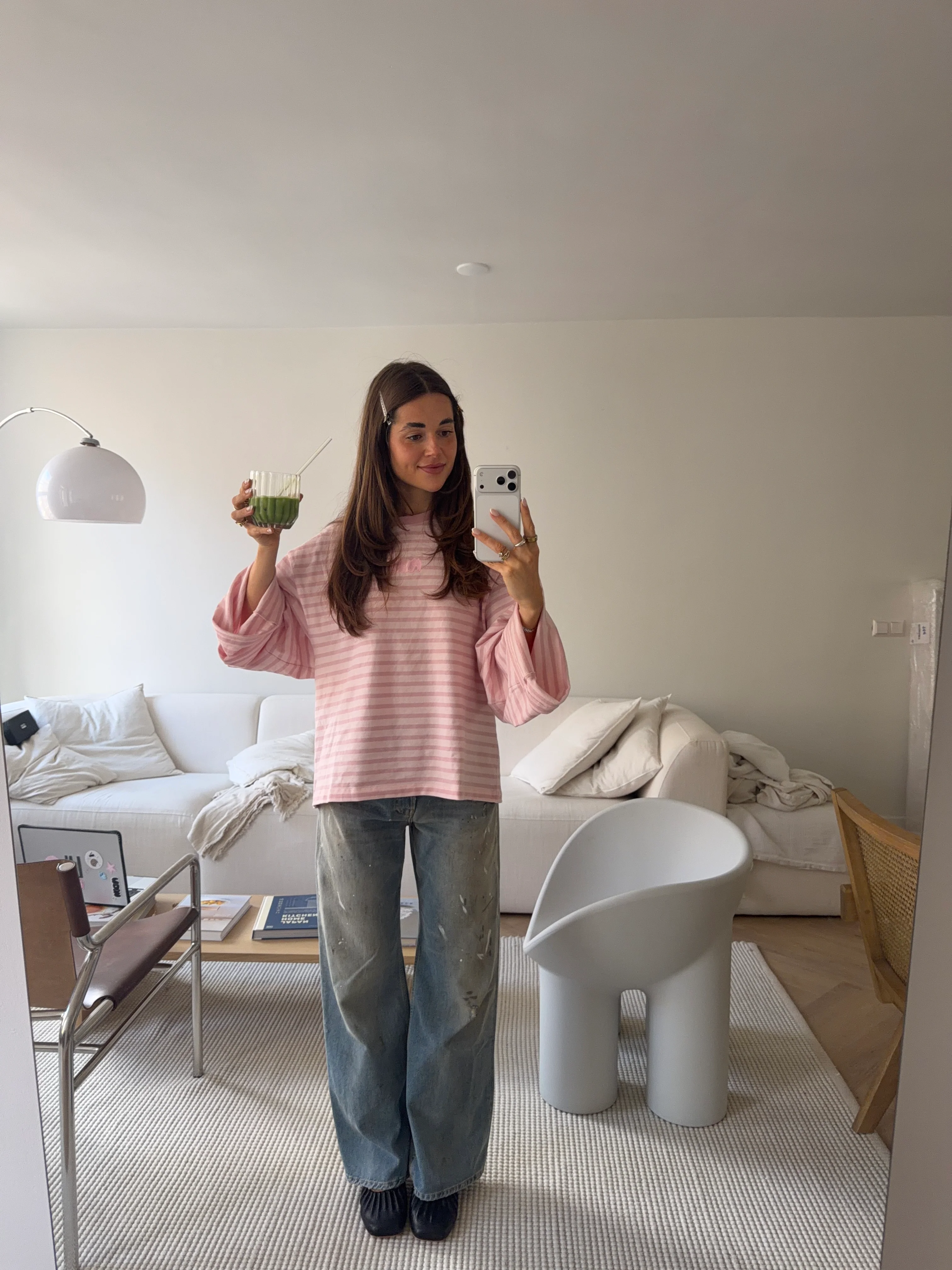 oversized longsleeve long pink stripes - Image 11