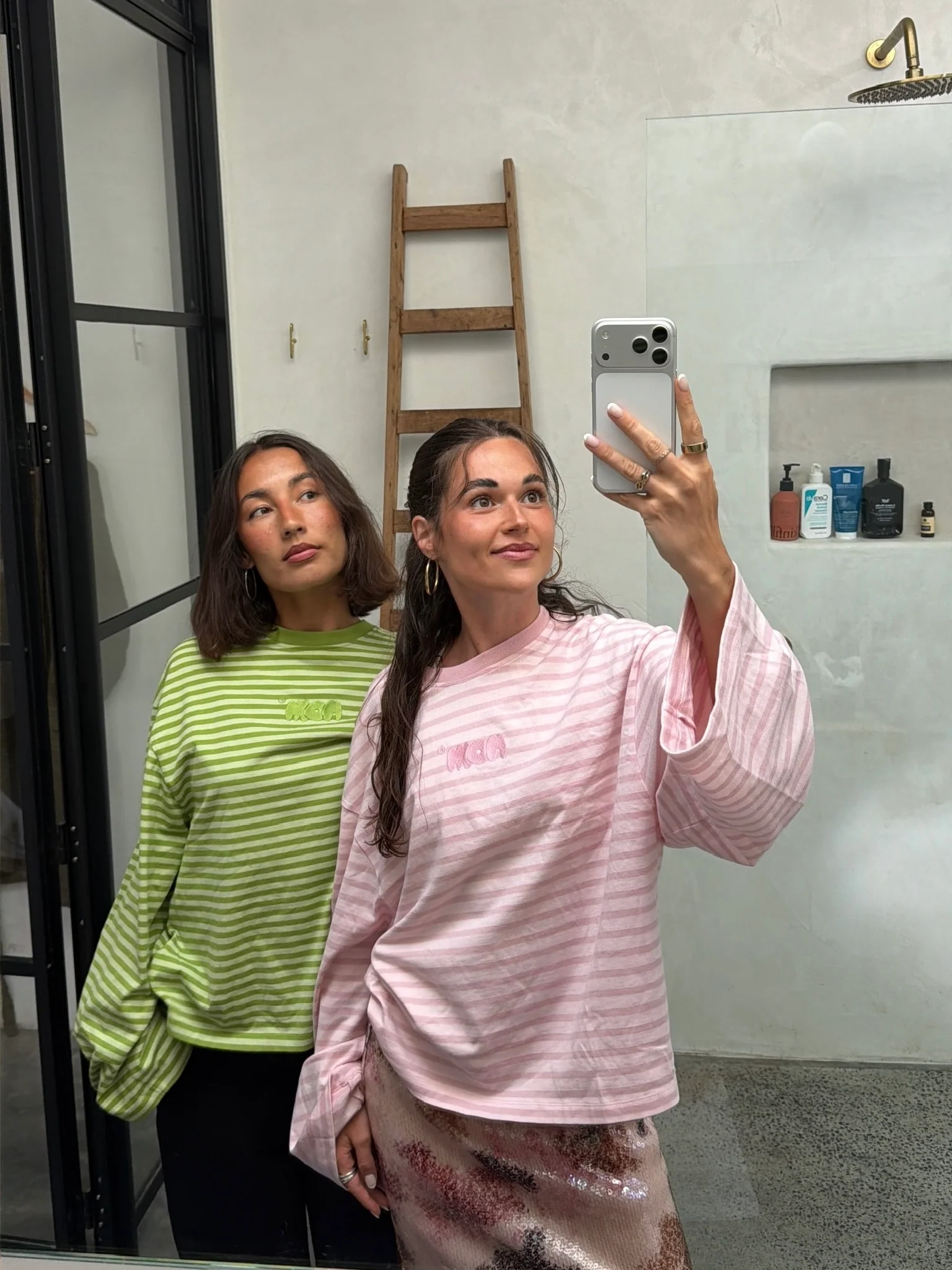 oversized longsleeve long pink stripes - Image 13