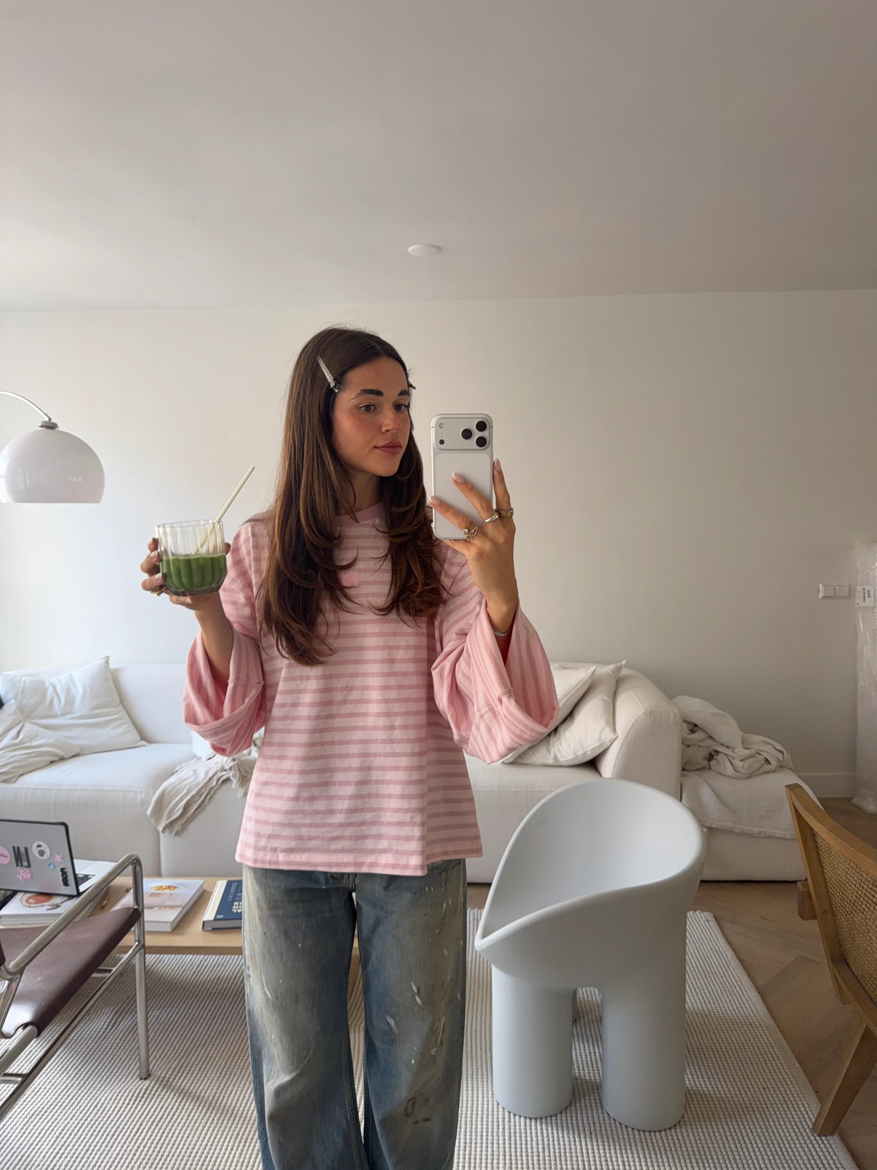oversized longsleeve long pink stripes - Image 15