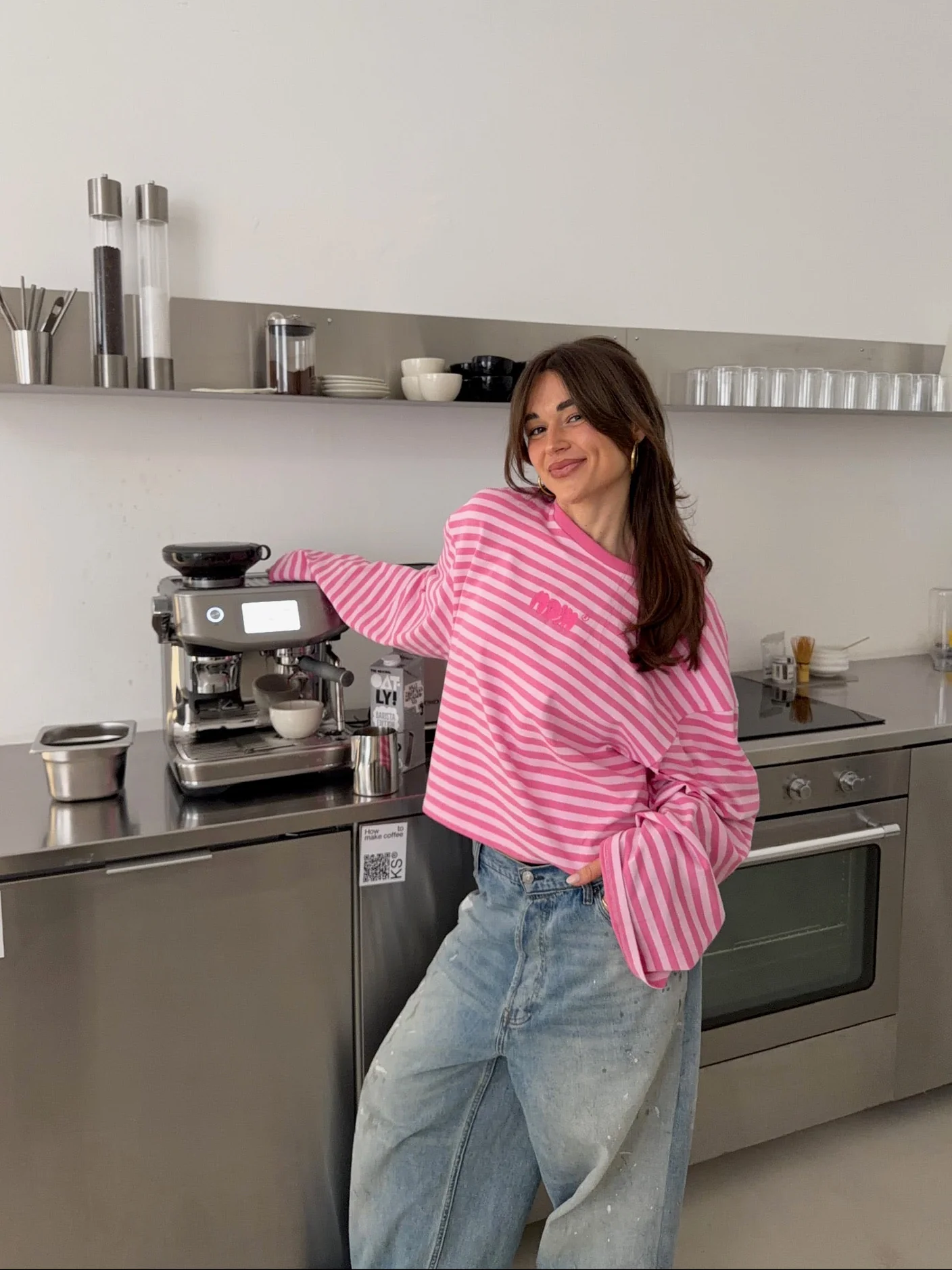 x lethilda oversized longsleeve magenta stripes - Image 3