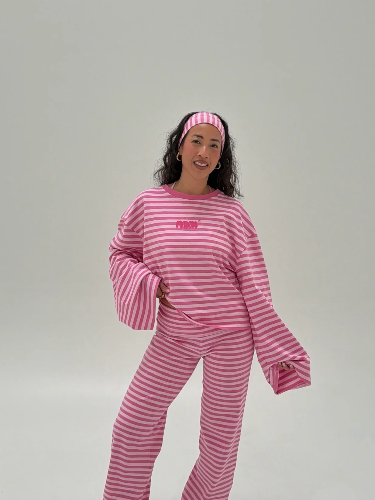 x lethilda oversized longsleeve magenta stripes - Image 4