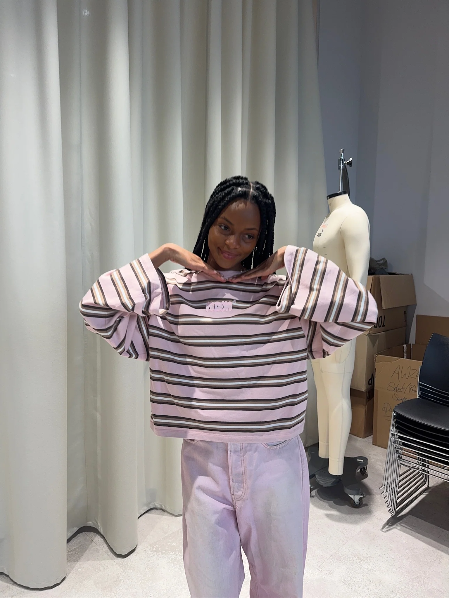oversized longsleeve strawberry cream stripes - Image 6