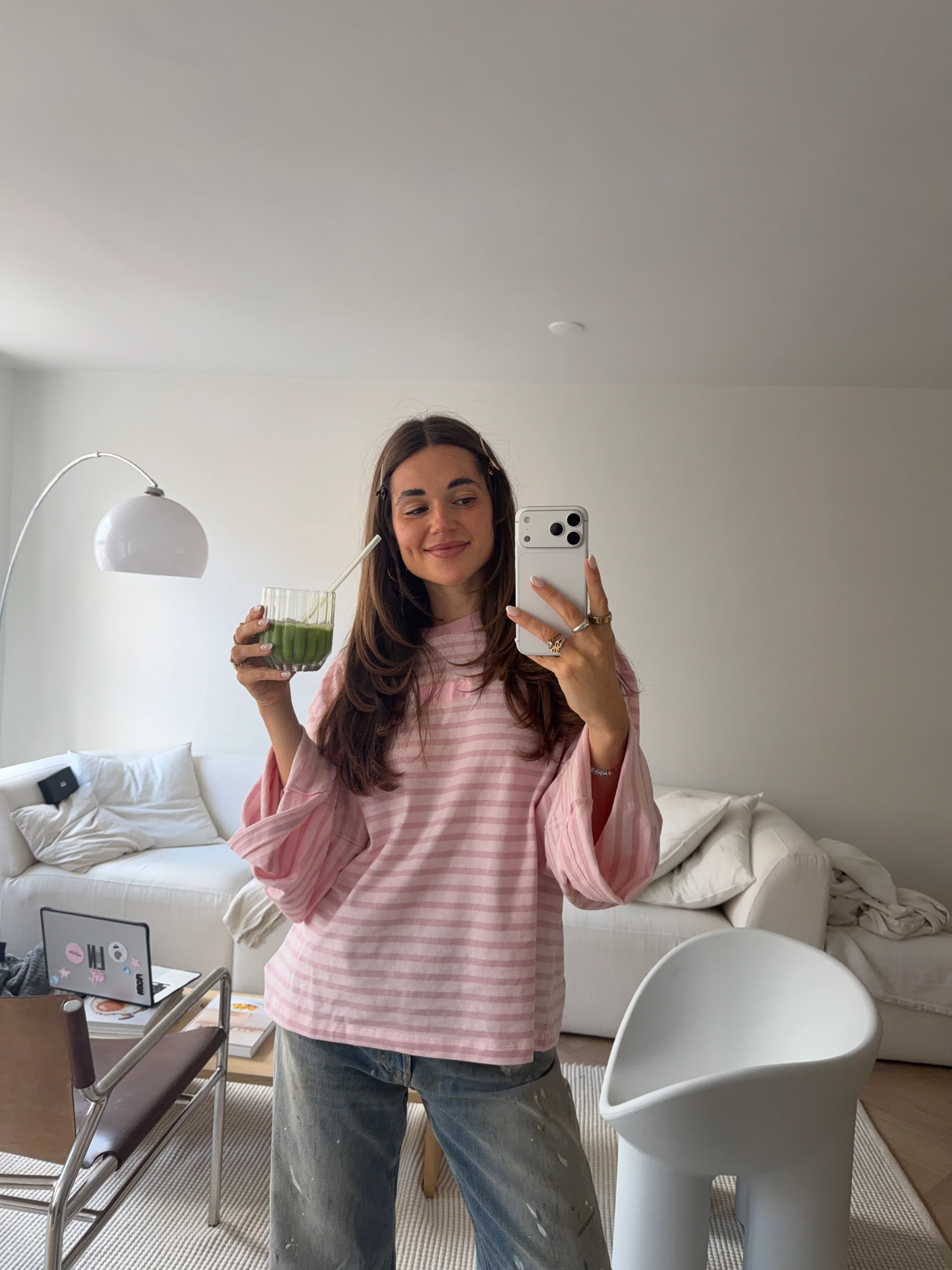 oversized longsleeve long pink stripes - Image 4