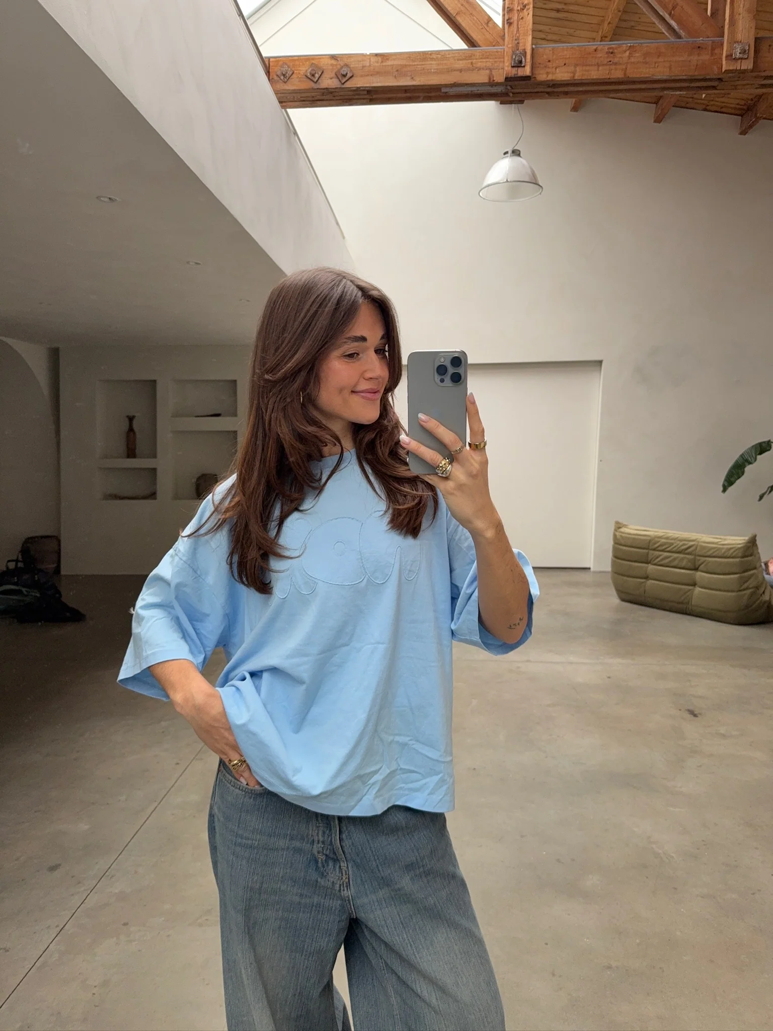 oversized tee arctic blue - Image 4