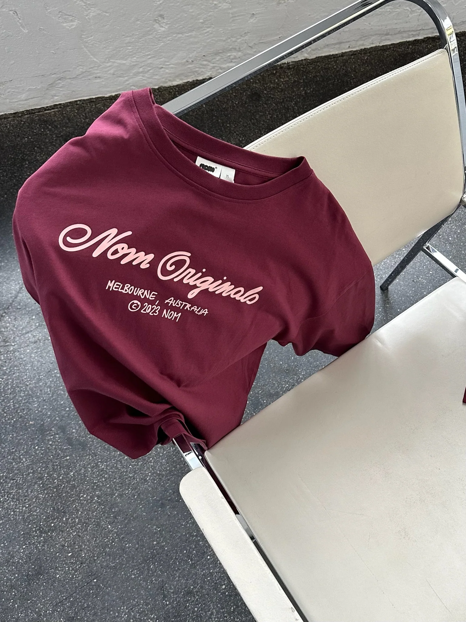 oversized tee burgundy - Image 14