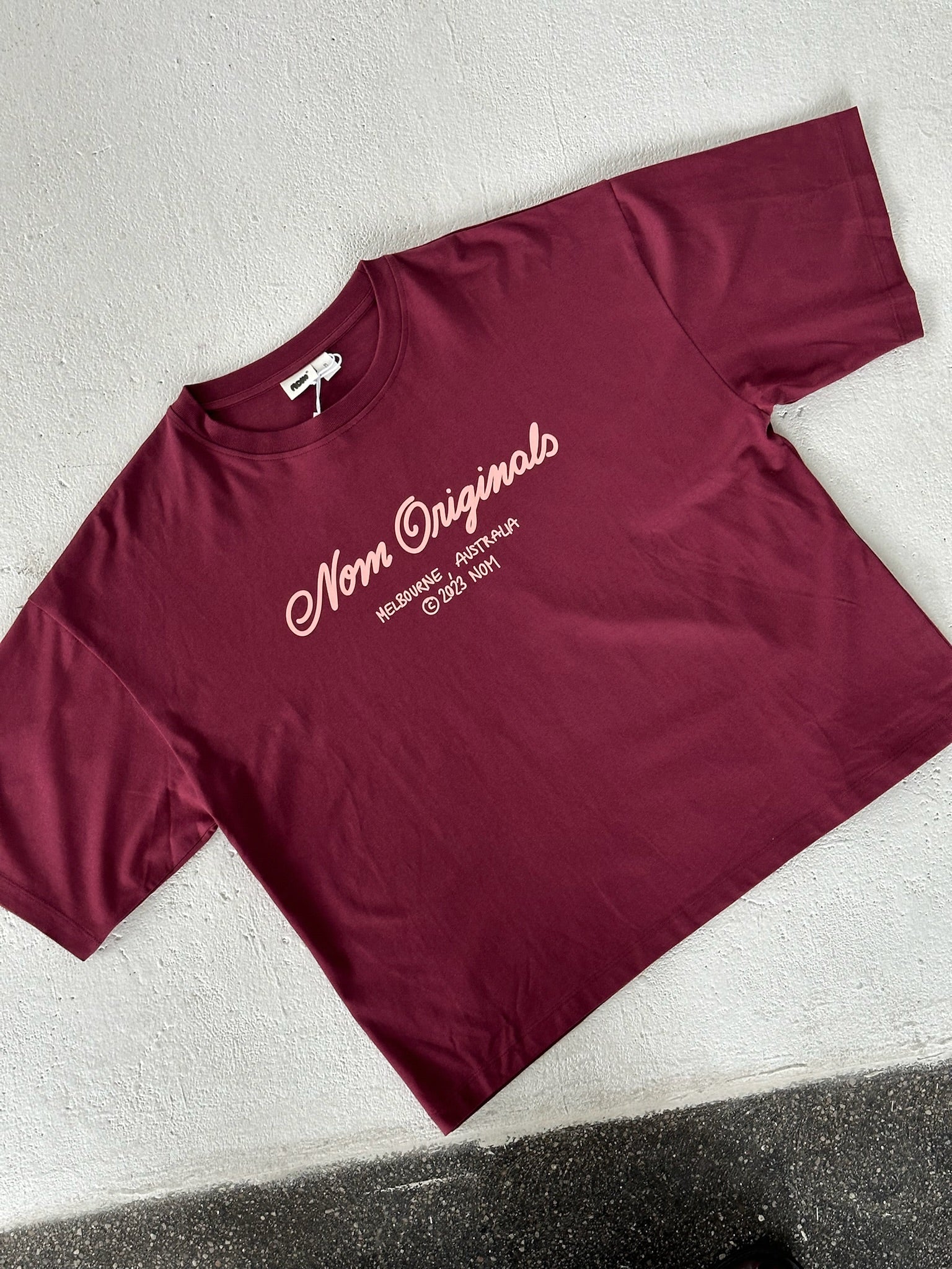 oversized tee burgundy - Image 5