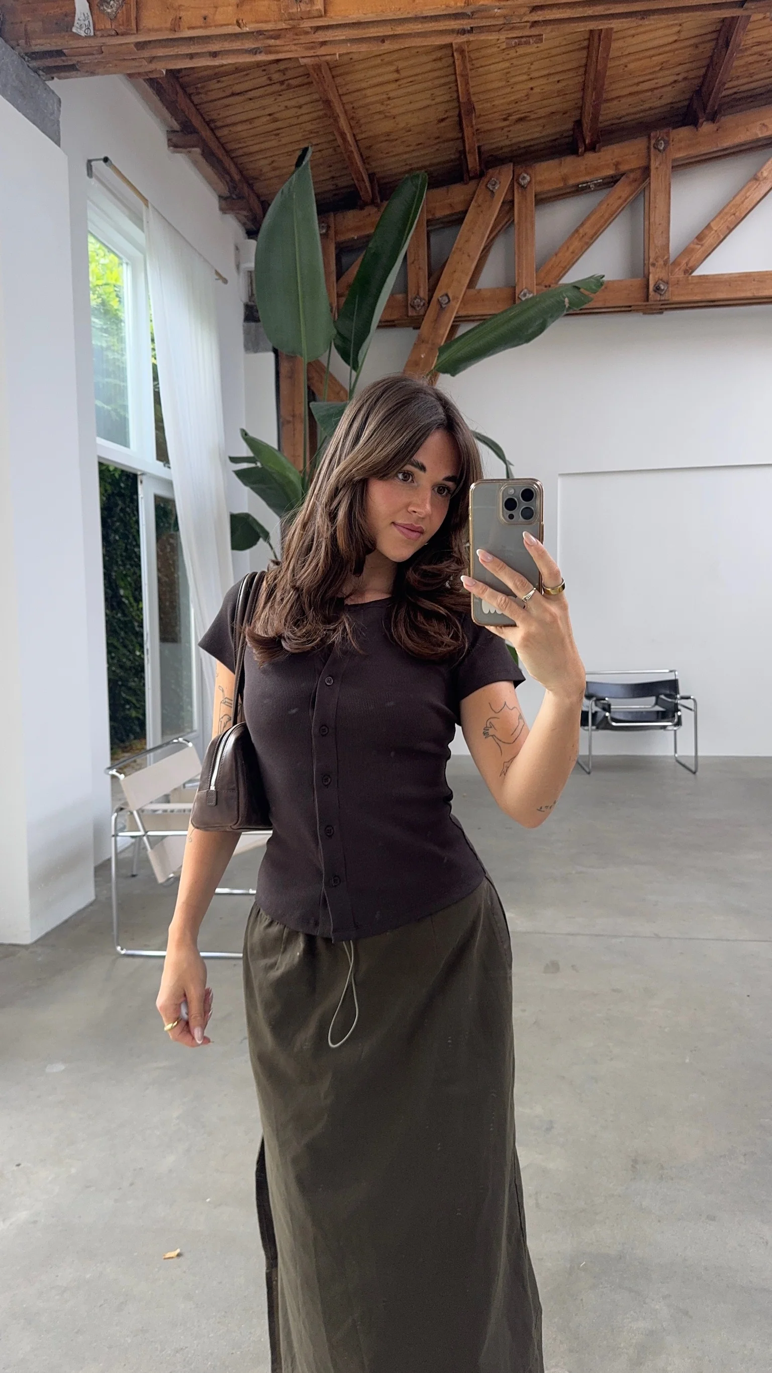 short sleeve cardigan chocolate - Image 8