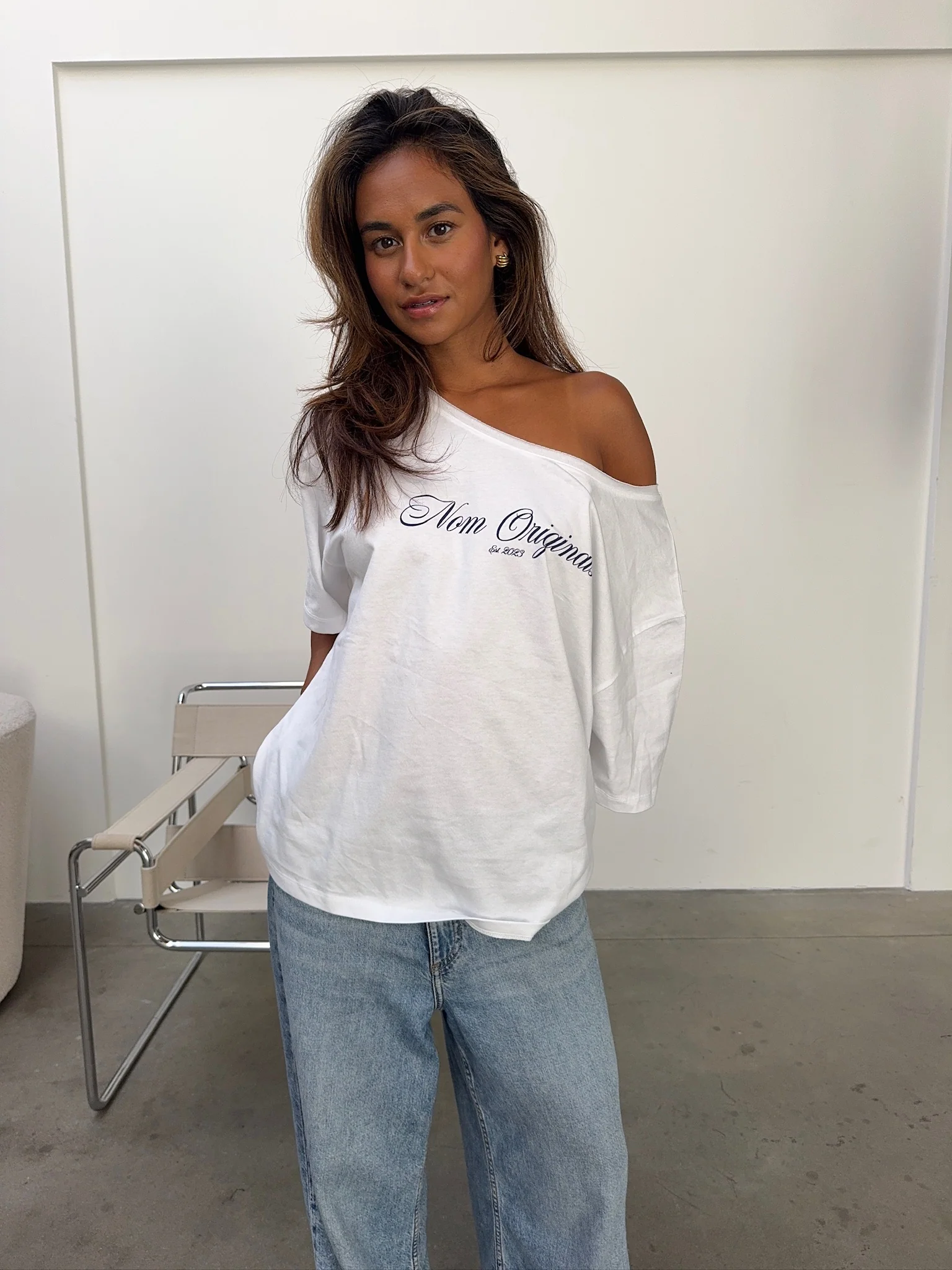 slouchy tee dreamy white - Image 10