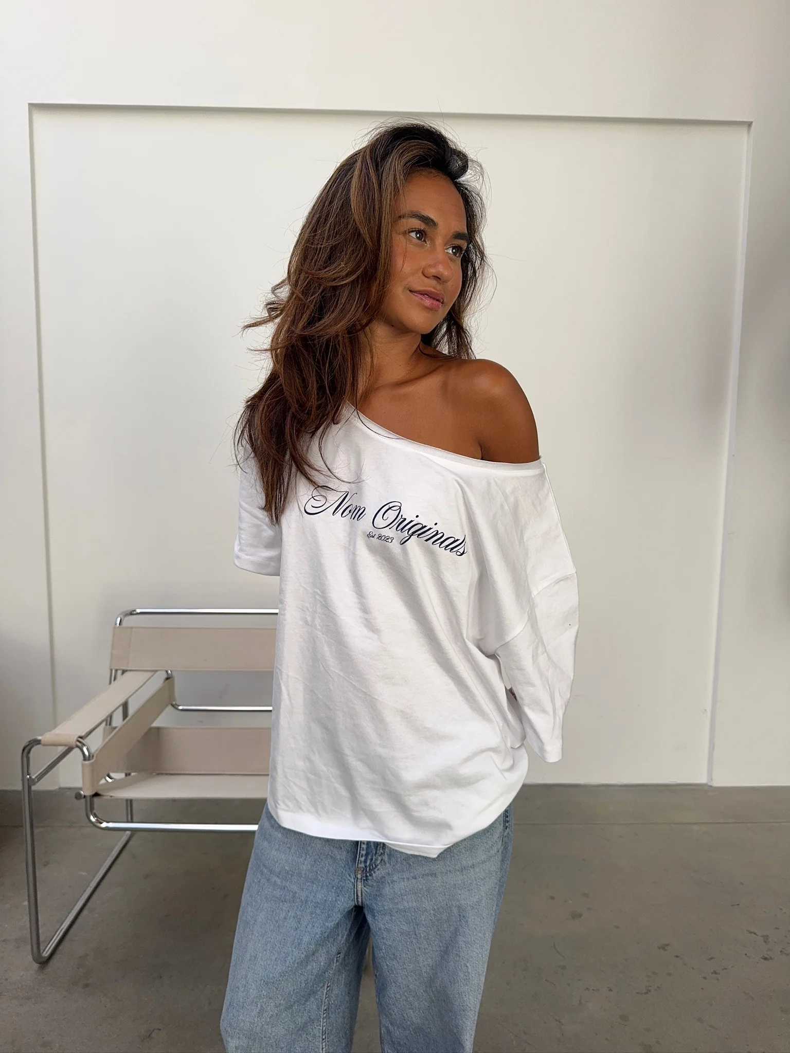 slouchy tee dreamy white - Image 3
