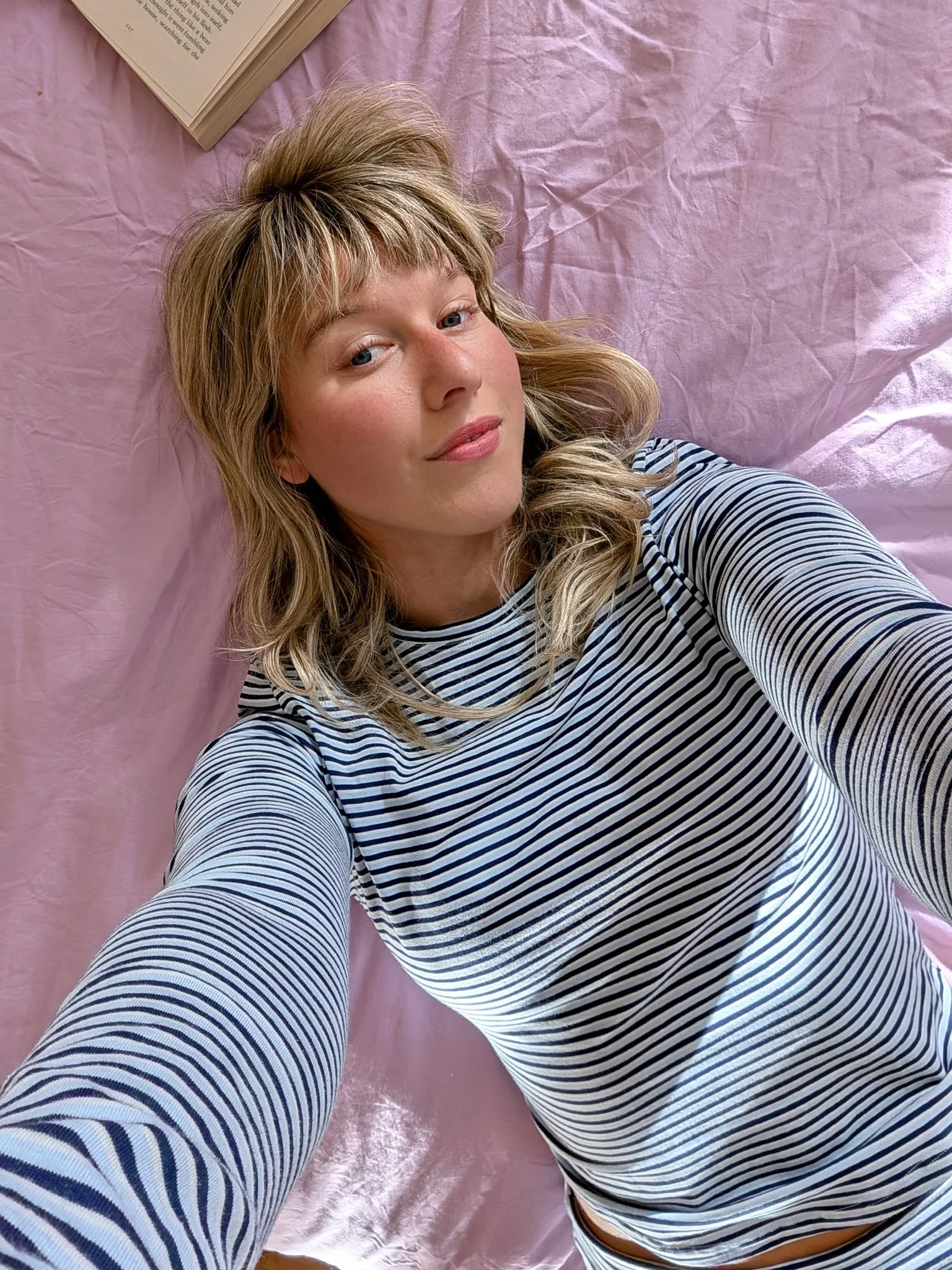 x gesina - soft longsleeve long blue stripes - Image 3