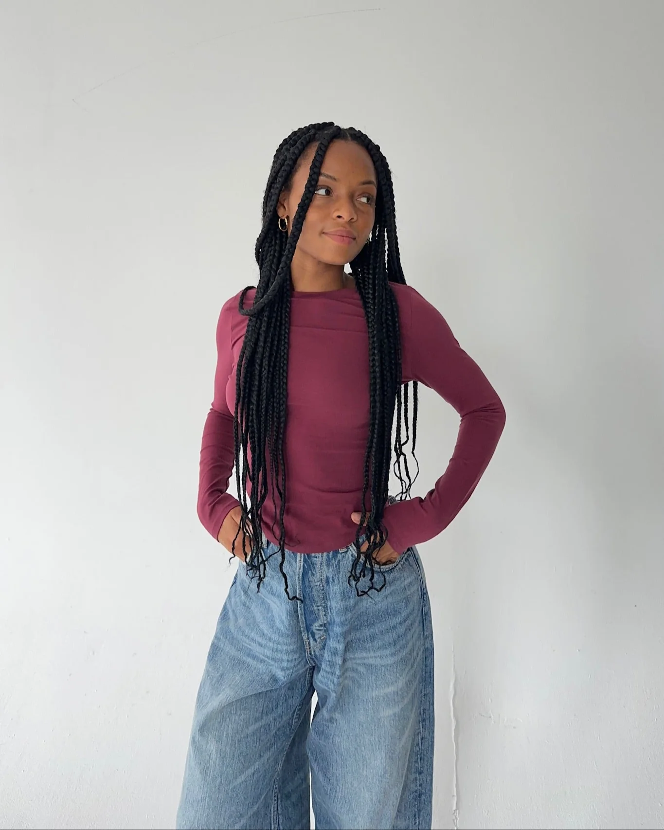 soft longsleeve long burgundy - Image 6