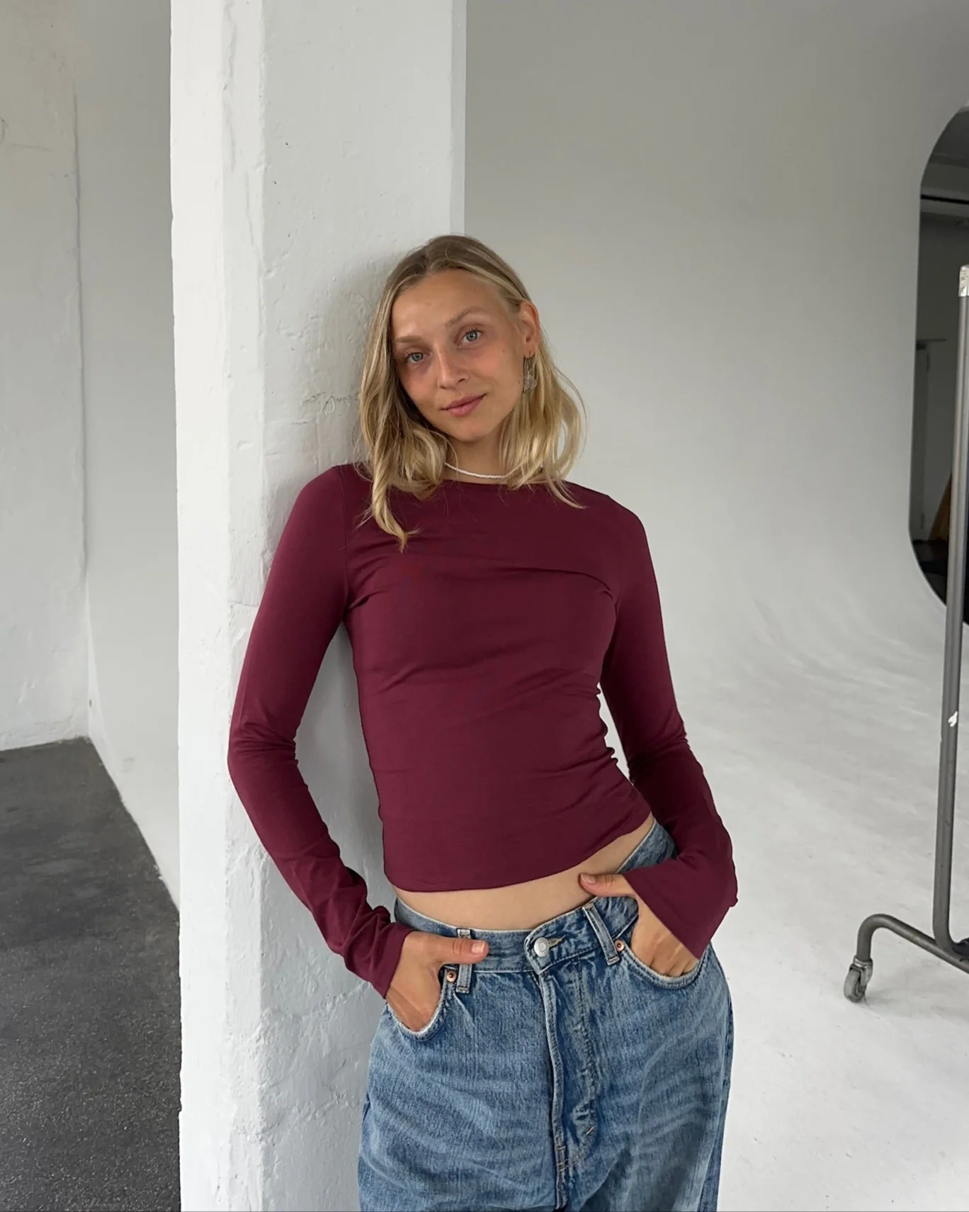soft longsleeve long burgundy - Image 7