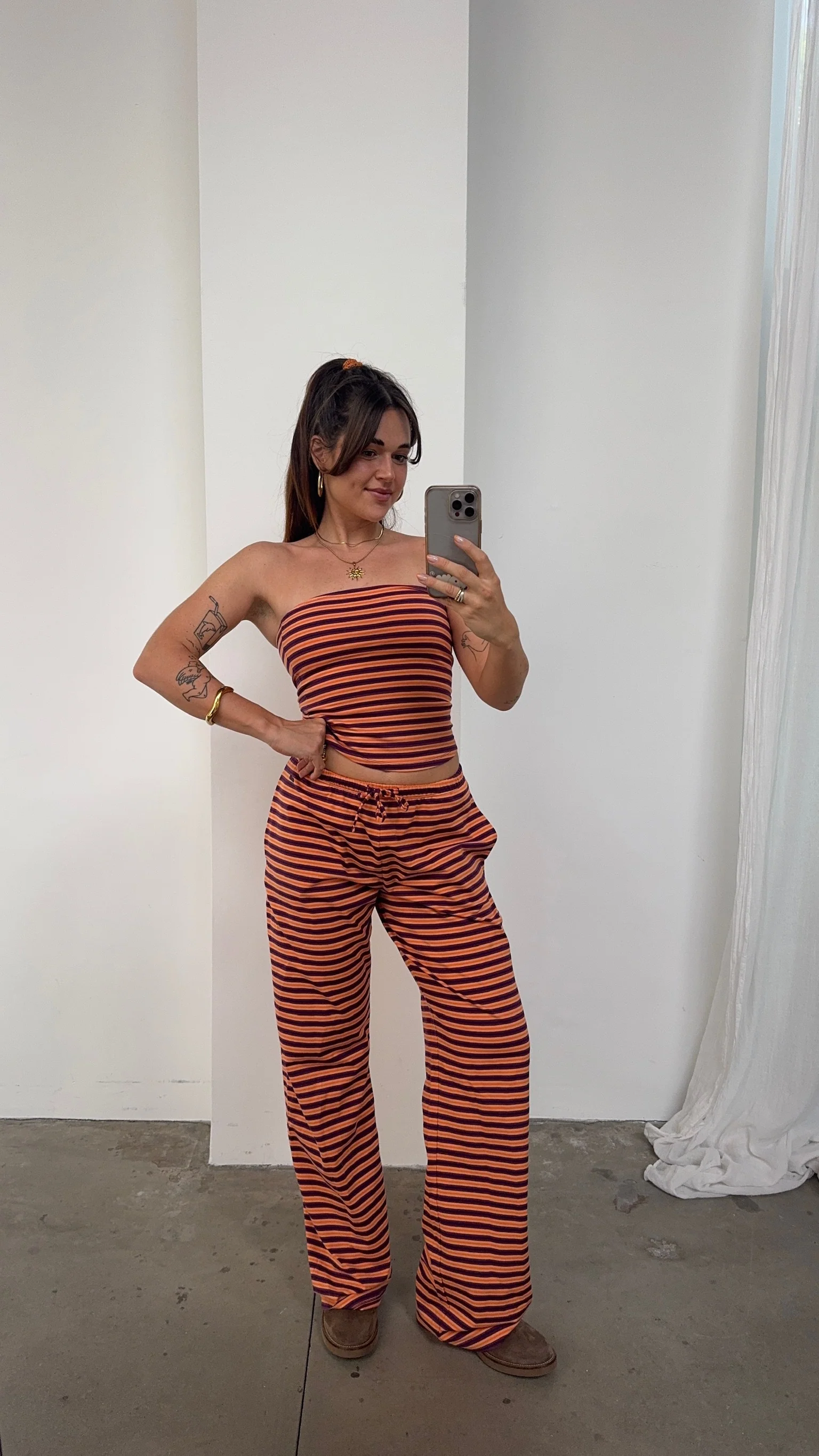 soft loose pants island stripes - Image 4