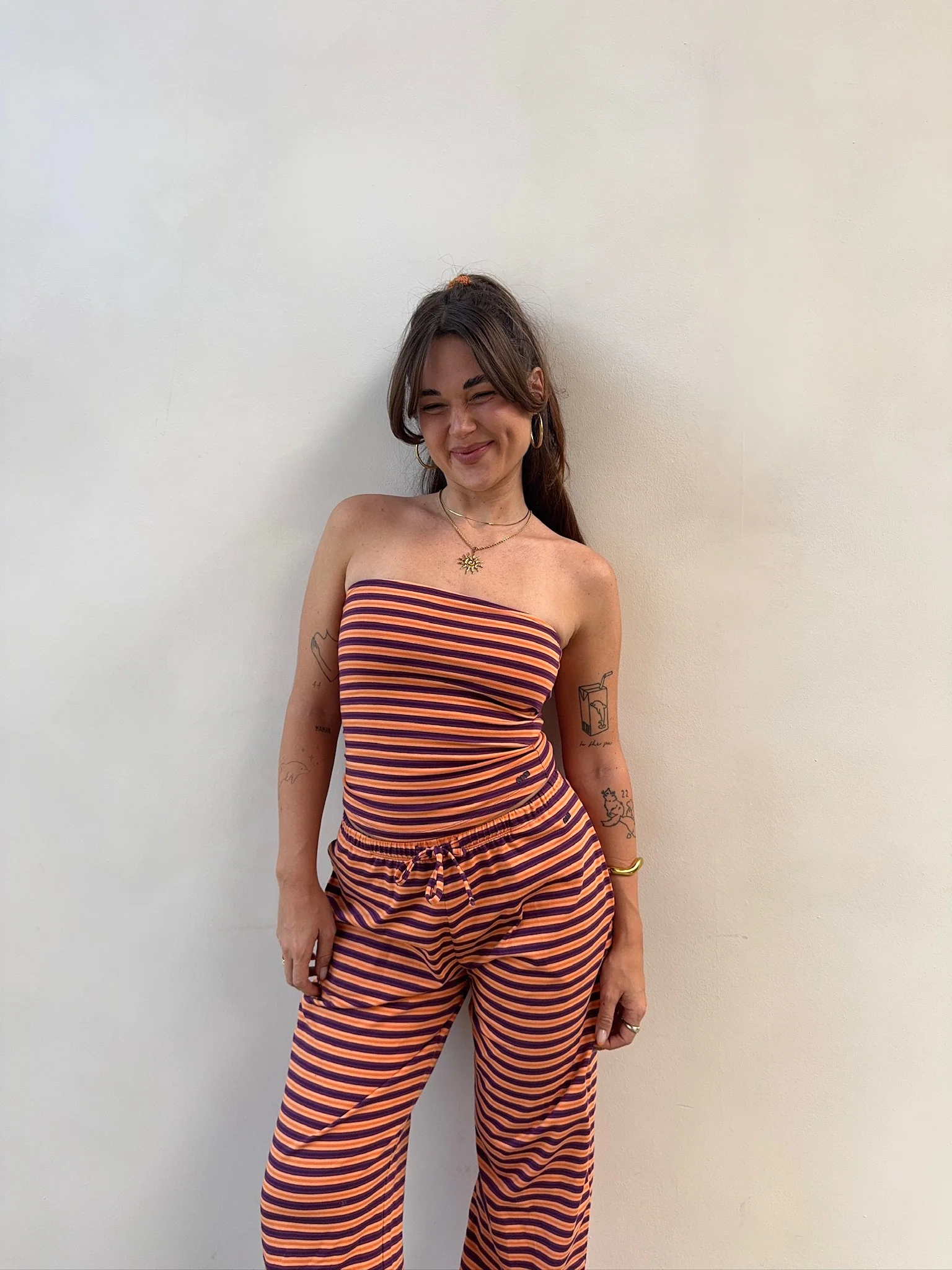 soft loose pants island stripes - Image 9