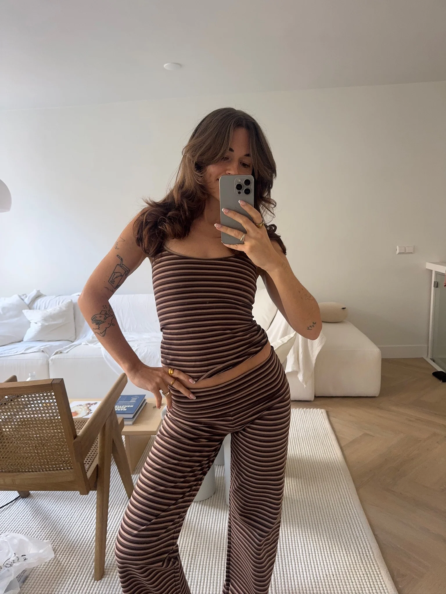 soft pants brown stripes - Image 10