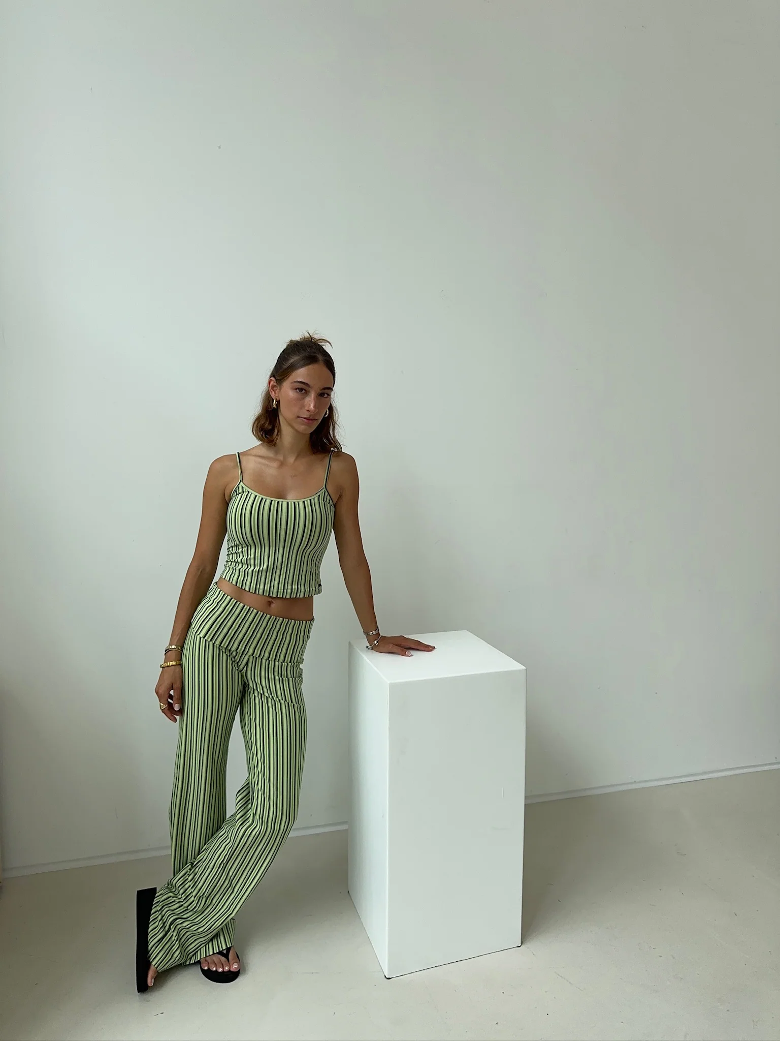 green striped set + free hairband - Image 7