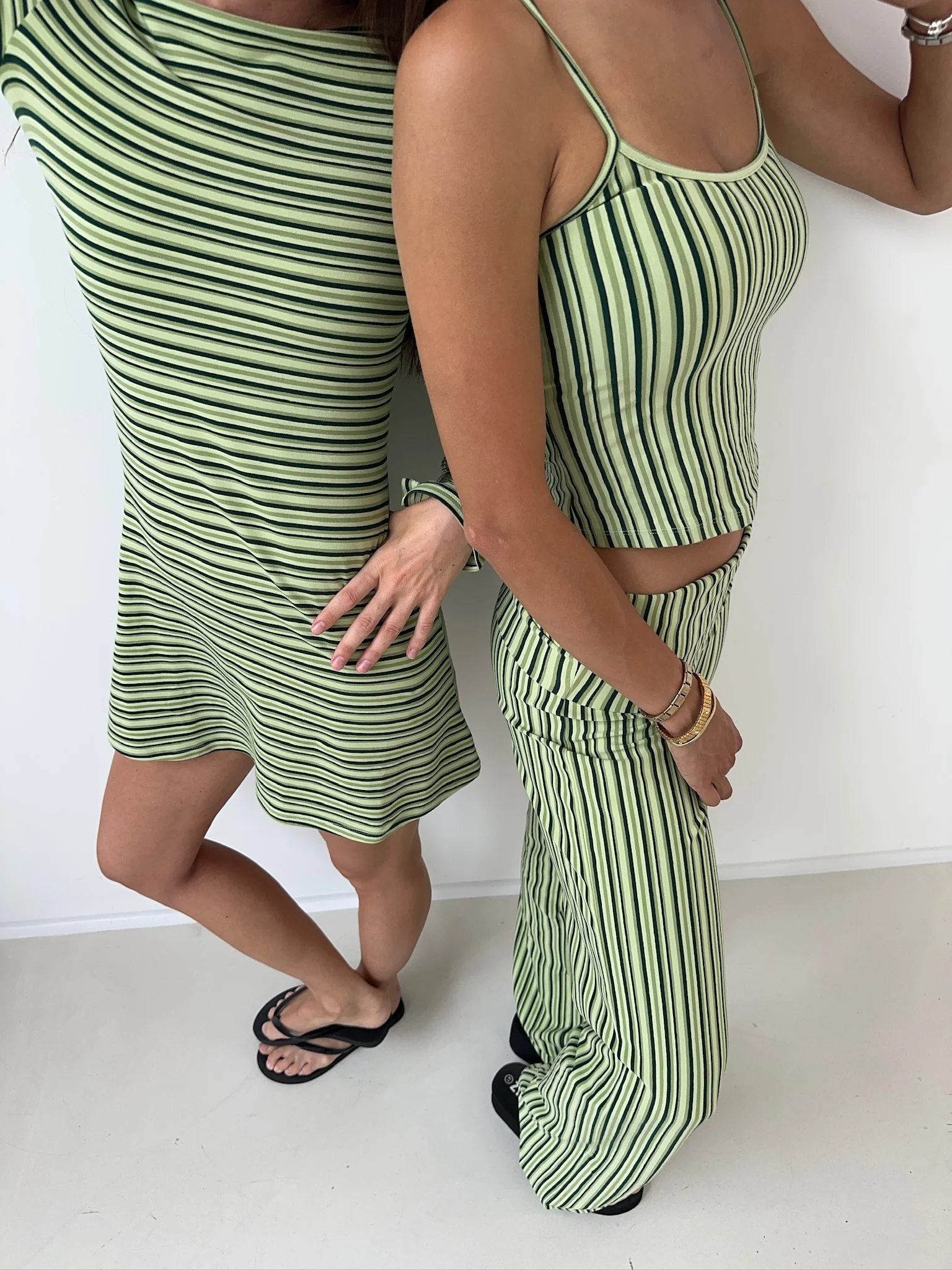 green striped set + free hairband - Image 8