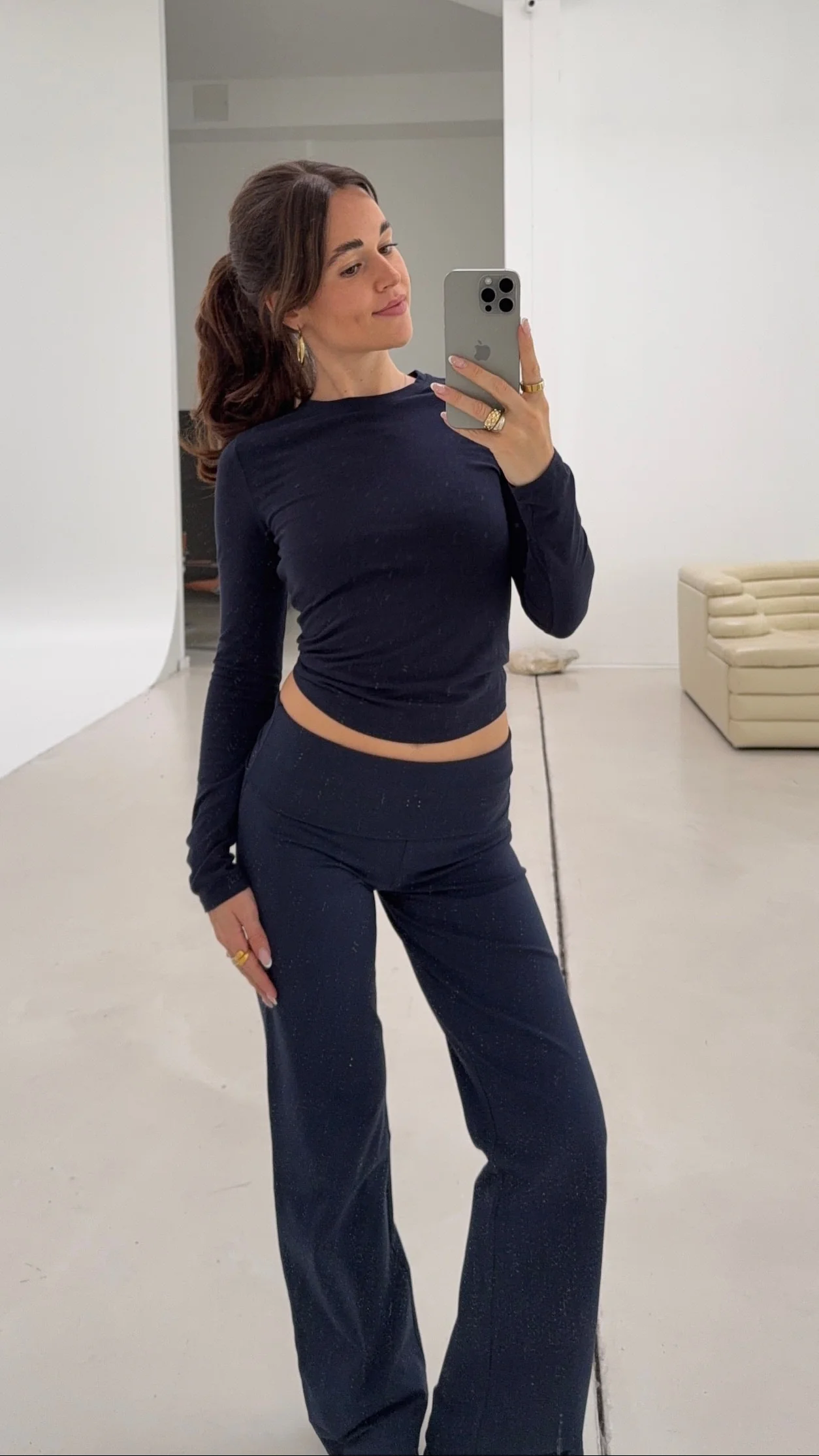 soft pants deep blue - Image 10