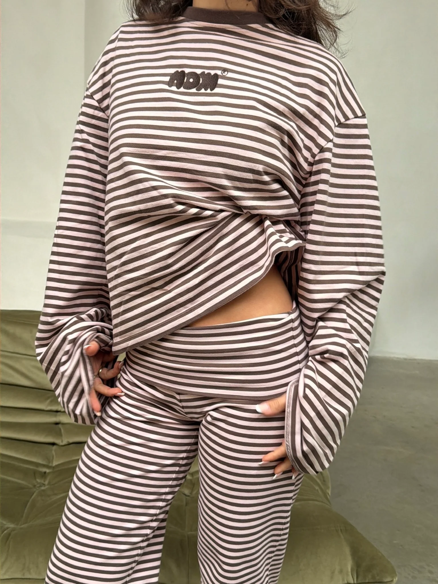 strawberry chocolate oversized longsleeve set + hairband - Image 3
