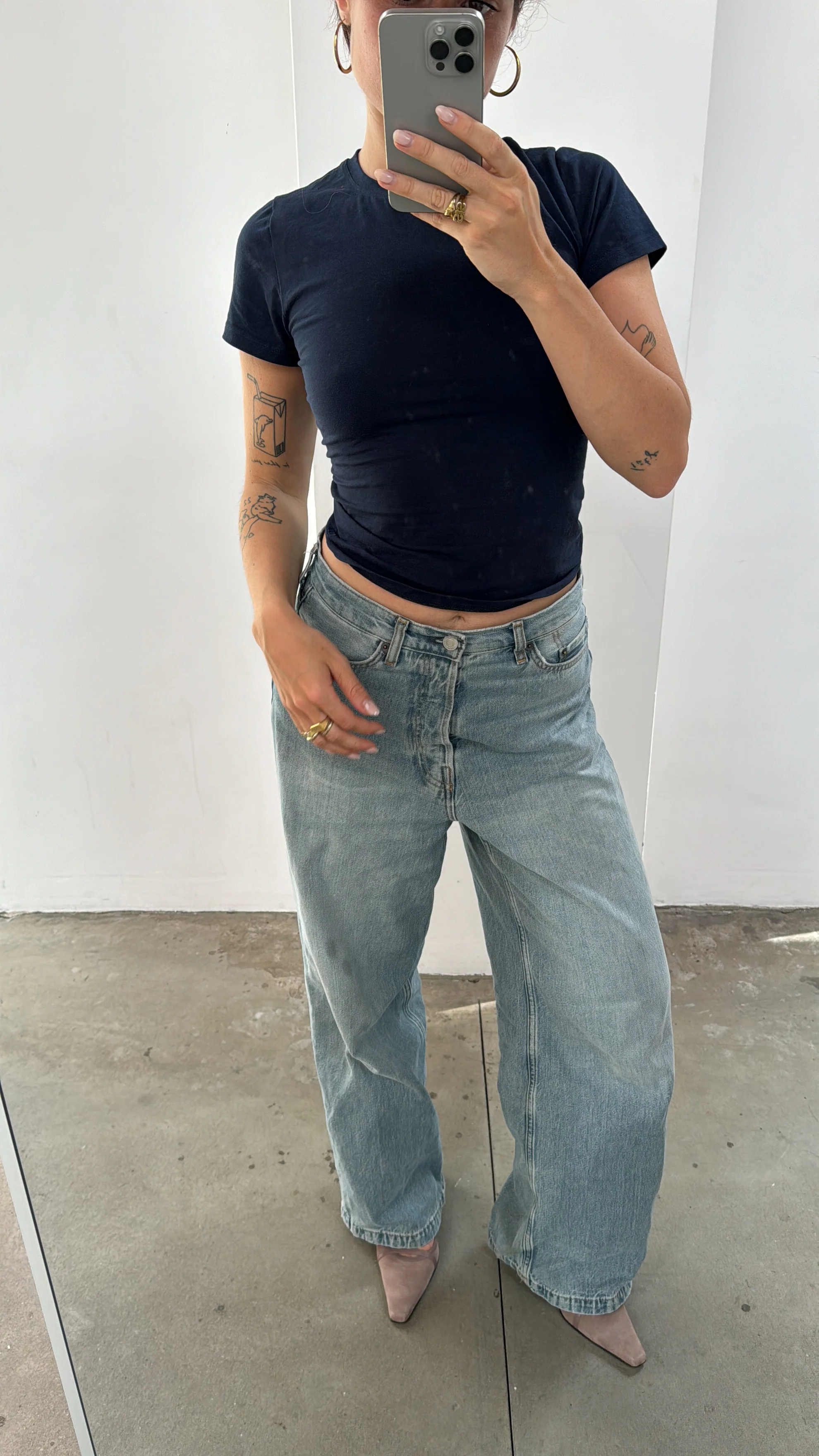 soft tee long deep blue - Image 7