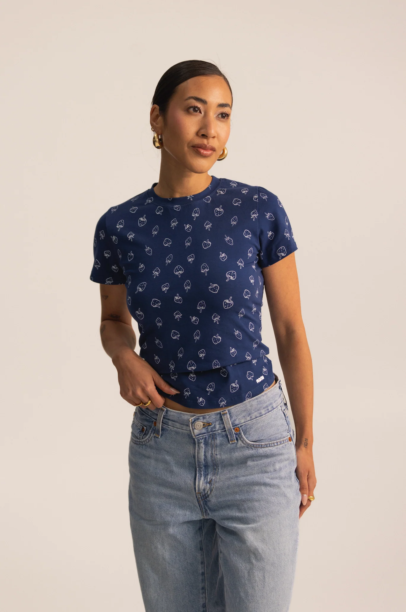 soft tee long dark blue berries - Image 5