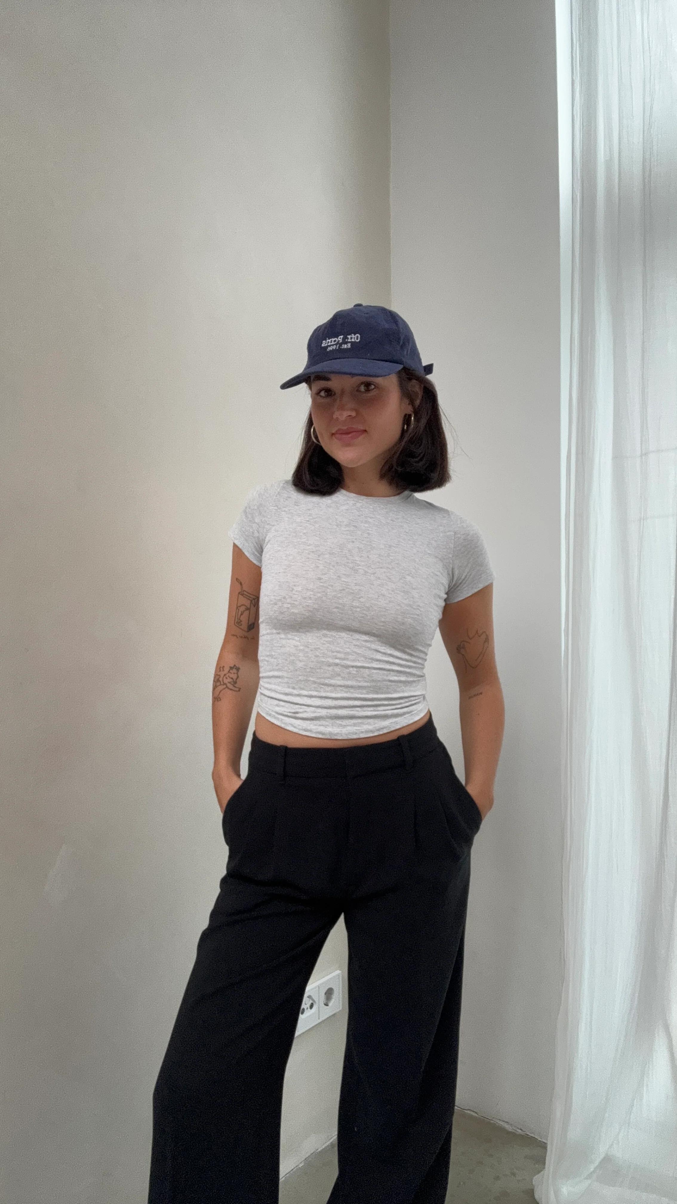 soft tee long grey melange - Image 8