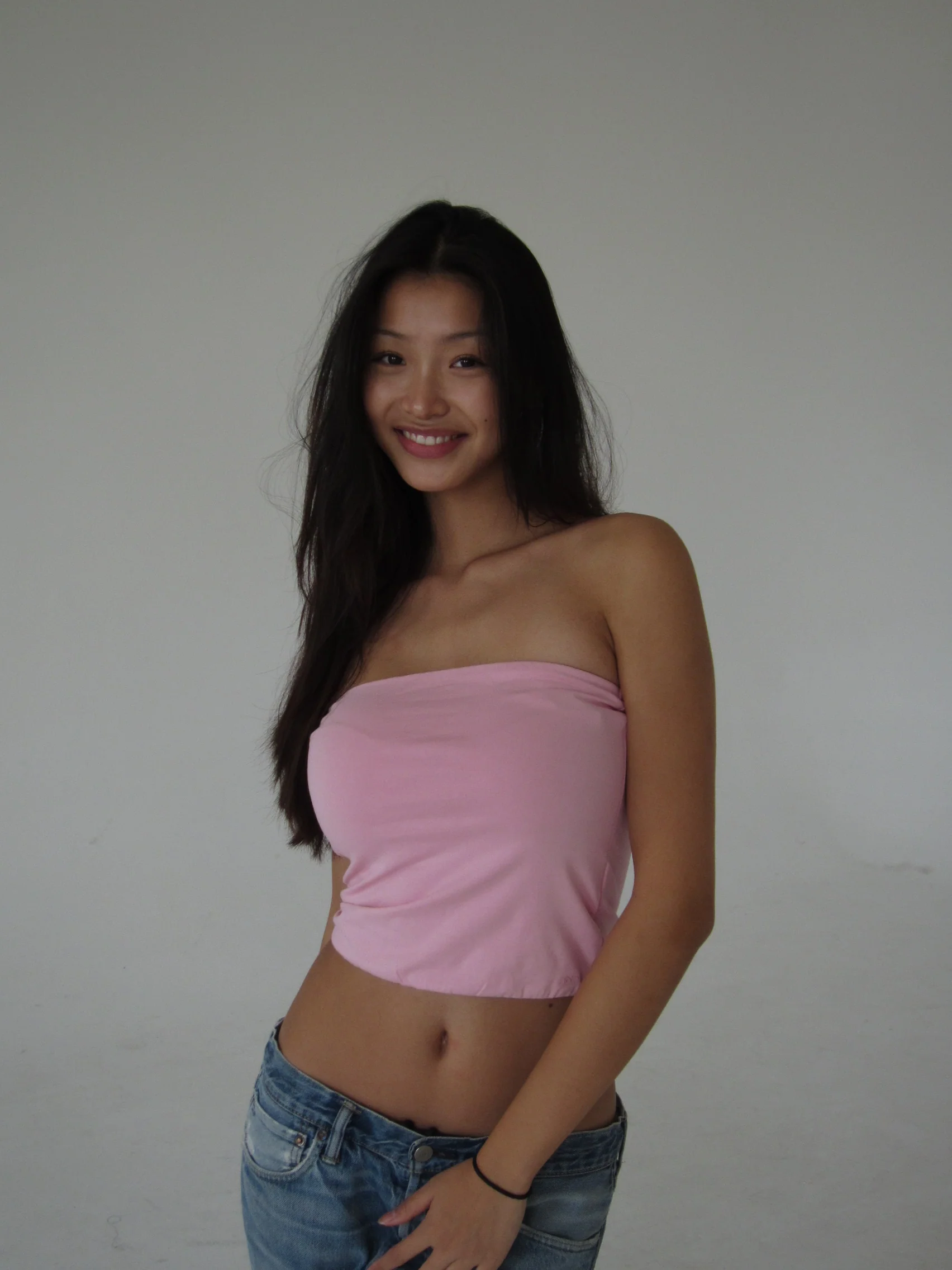 tube top double layer pink - Image 3