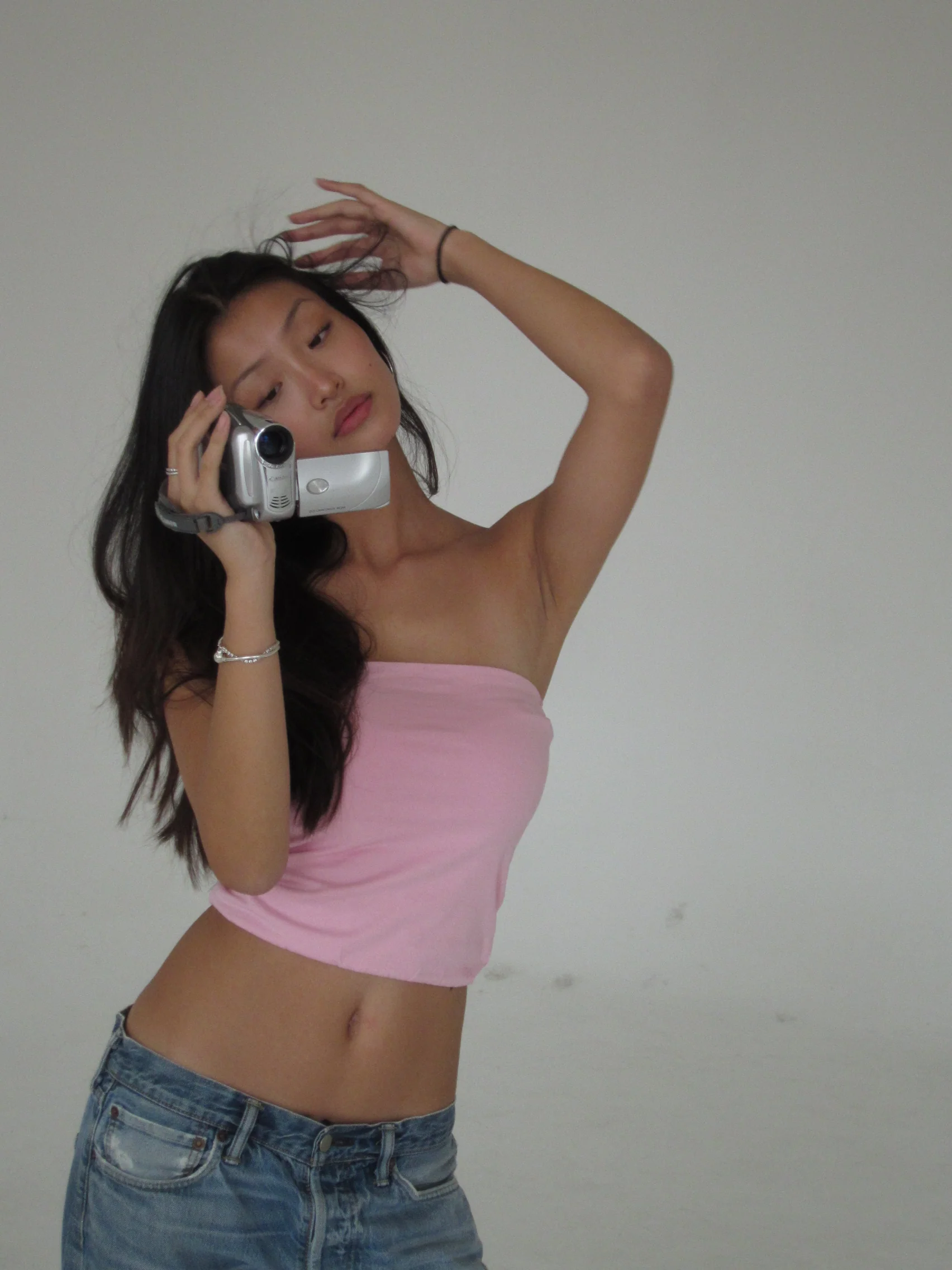 tube top double layer pink - Image 4