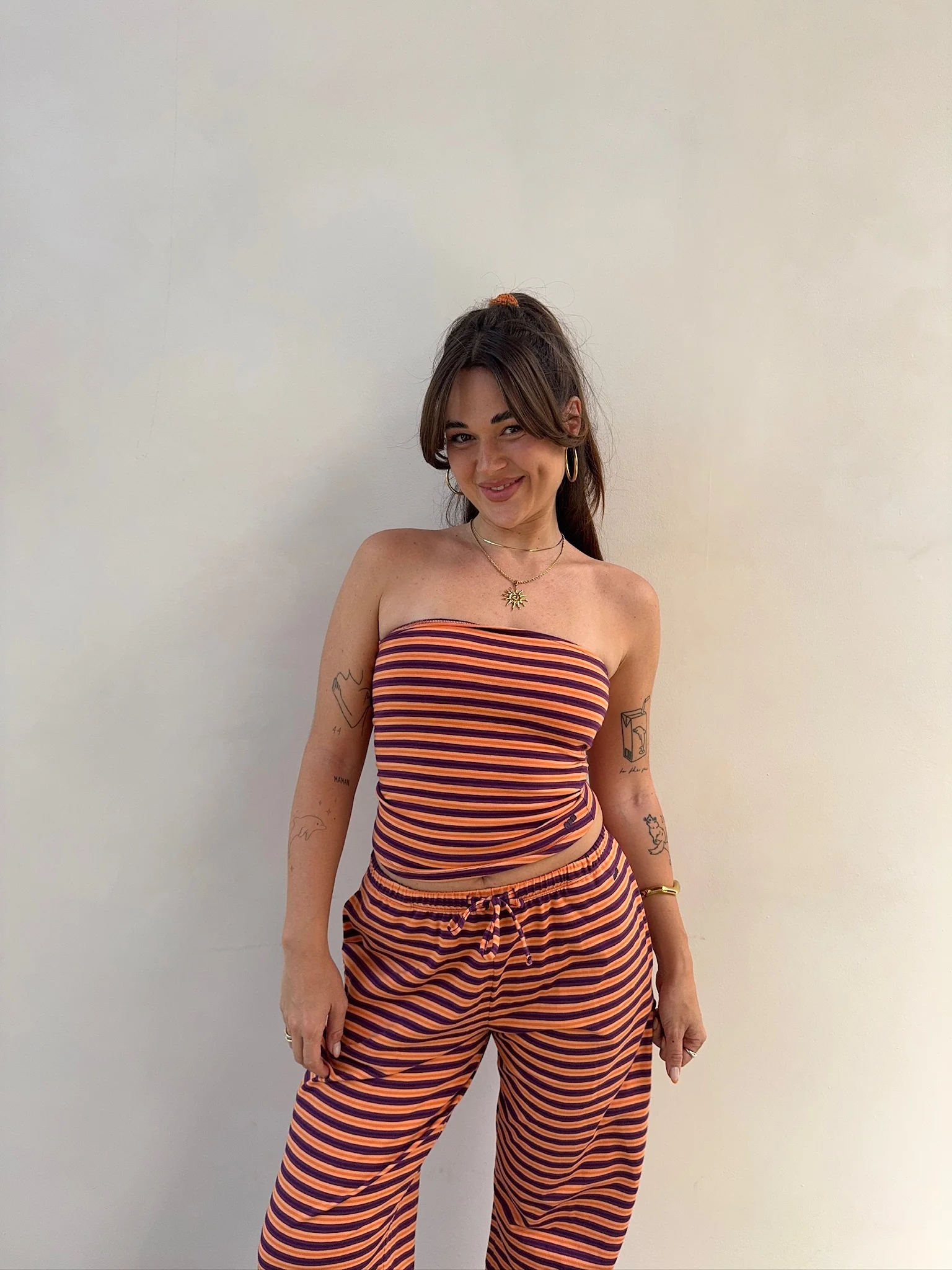 soft loose pants island stripes - Image 6
