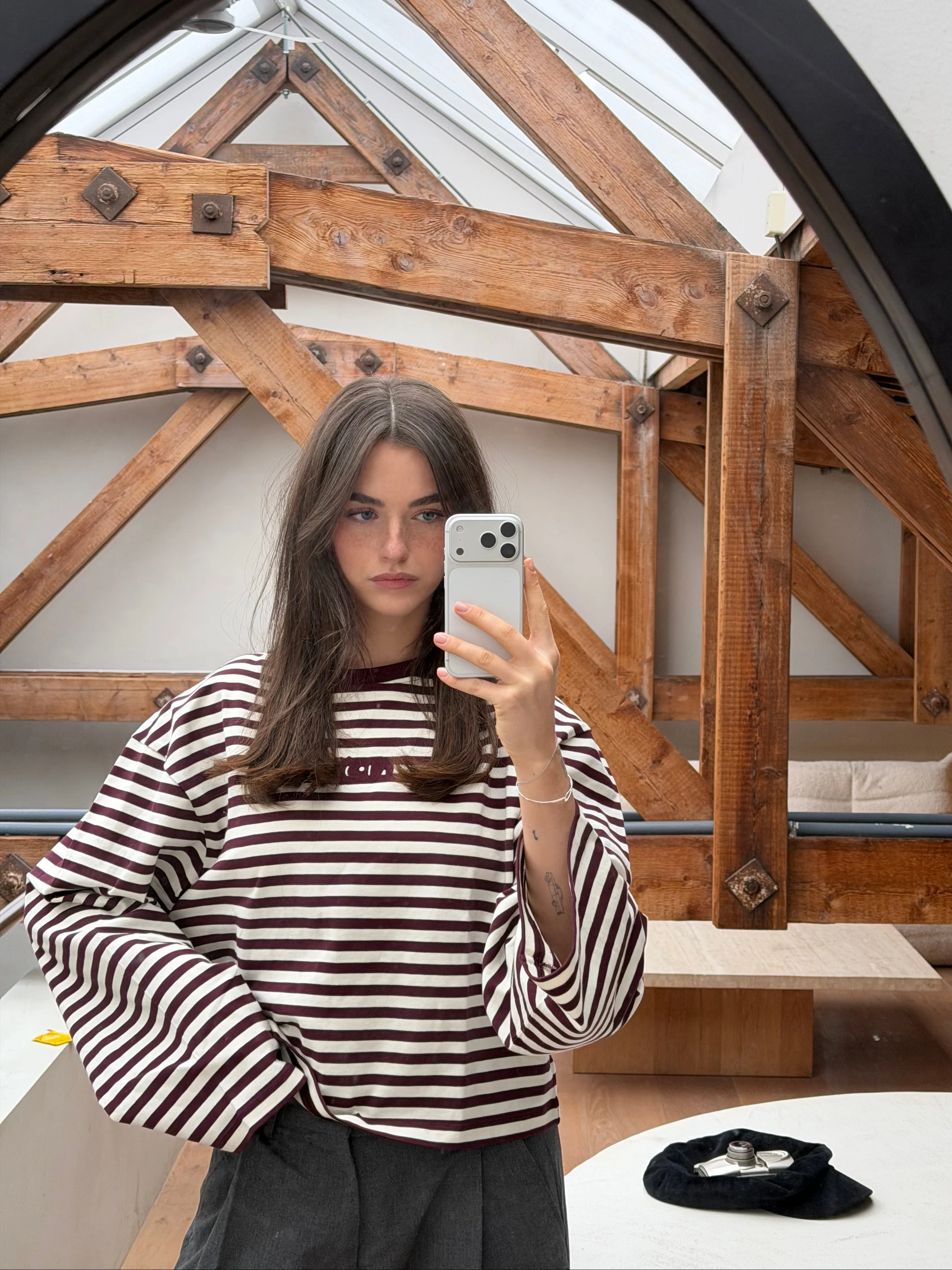 x fabi - oversized longsleeve burgundy stripes - Image 3