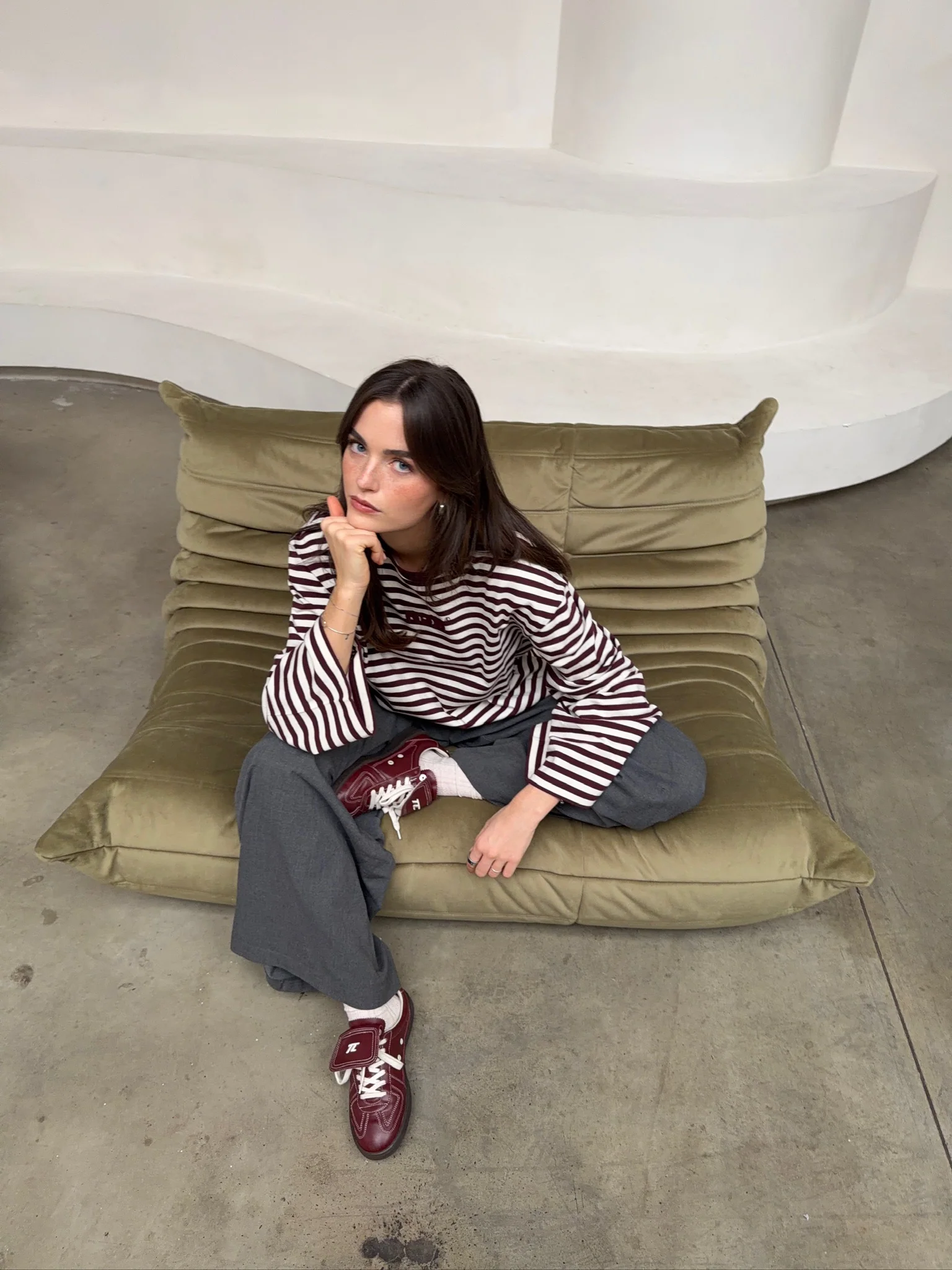 x fabi - oversized longsleeve burgundy stripes - Image 5