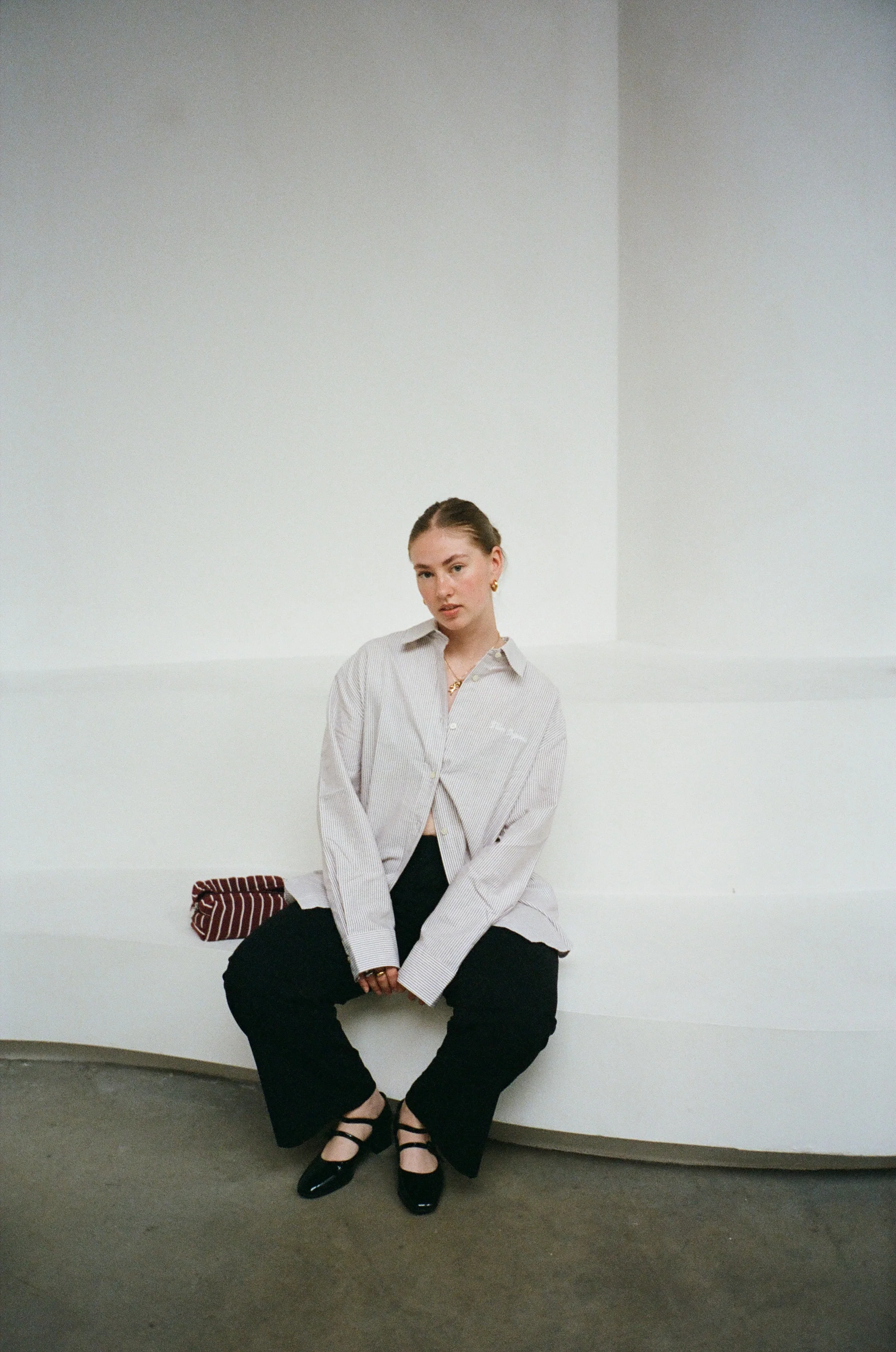 x fabi - all day striped shirt red - Image 15