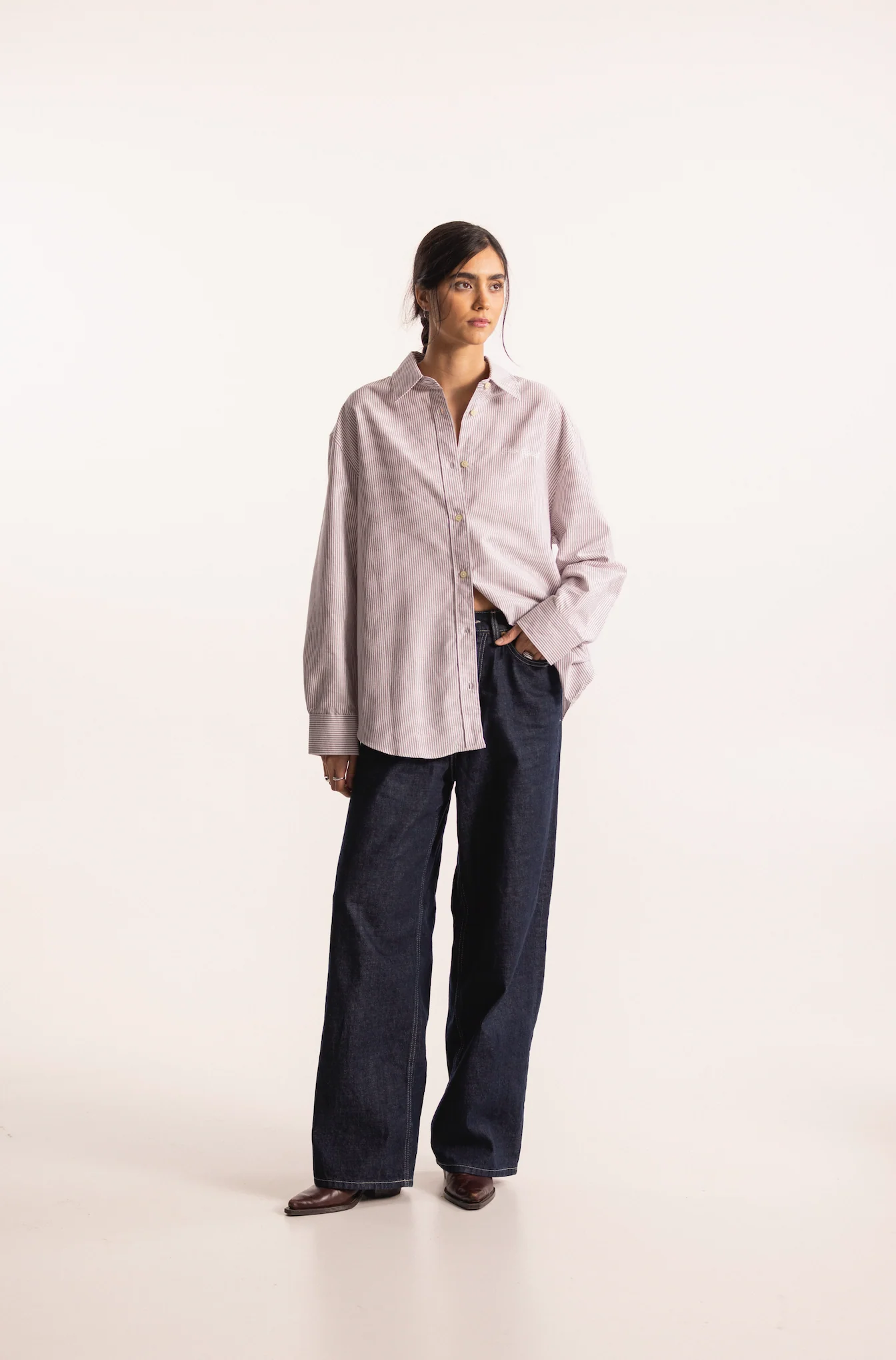 x fabi - all day striped shirt red - Image 3