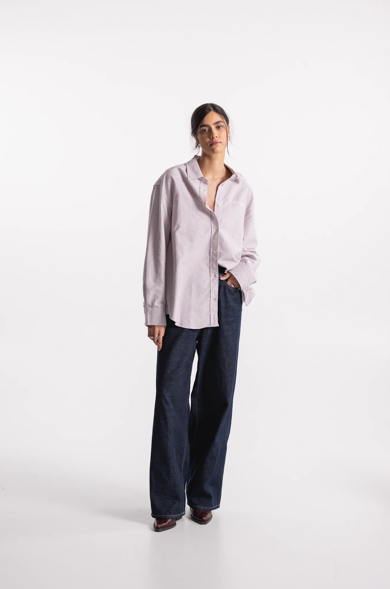 x fabi - all day striped shirt red - Image 6