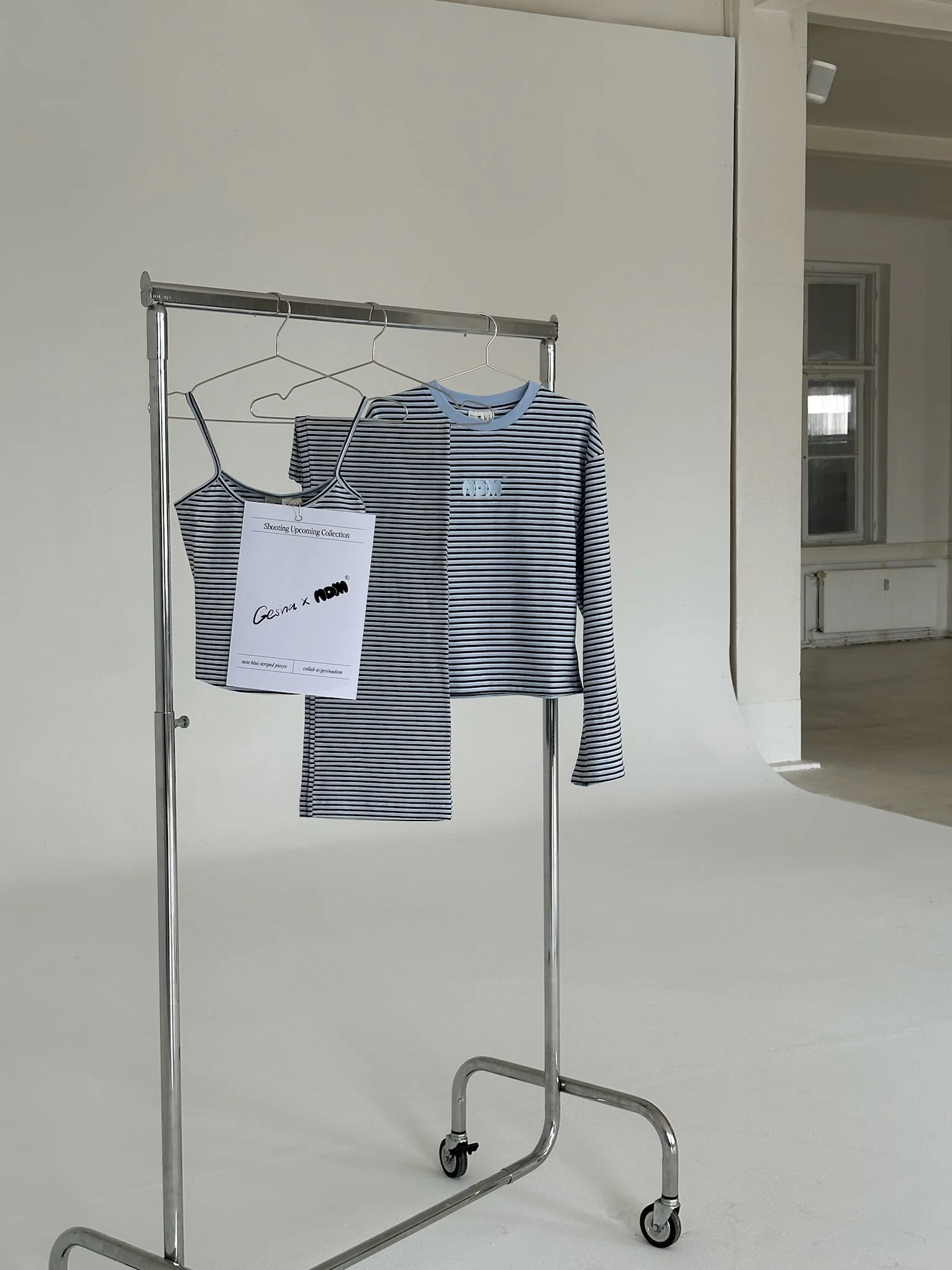 x gesina - soft pants blue stripes - Image 11