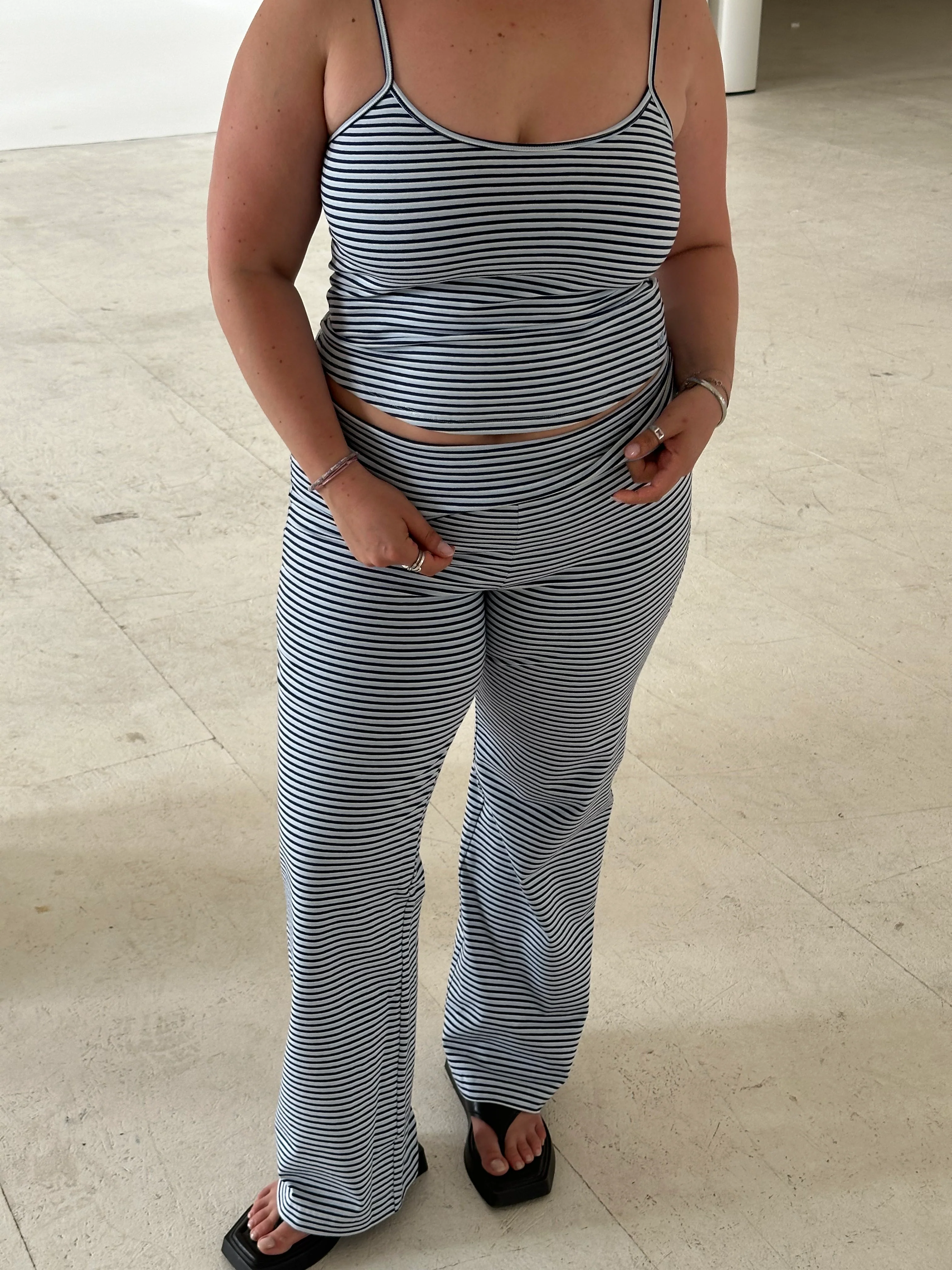 x gesina - soft pants blue stripes - Image 4