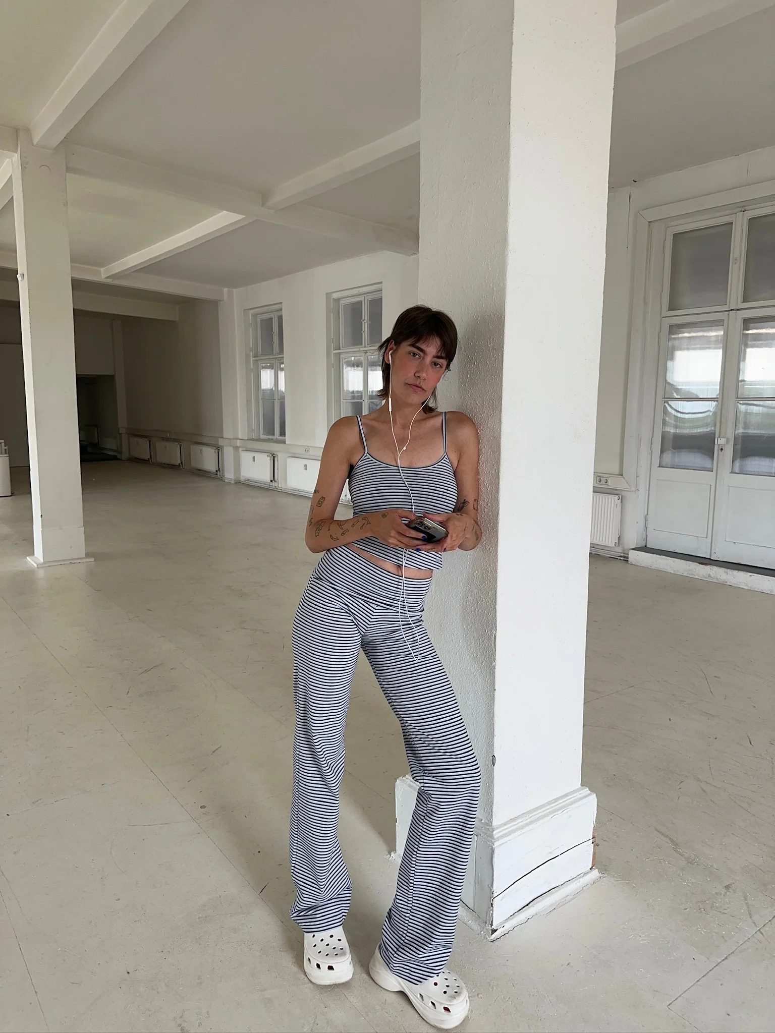 x gesina - soft pants blue stripes - Image 5