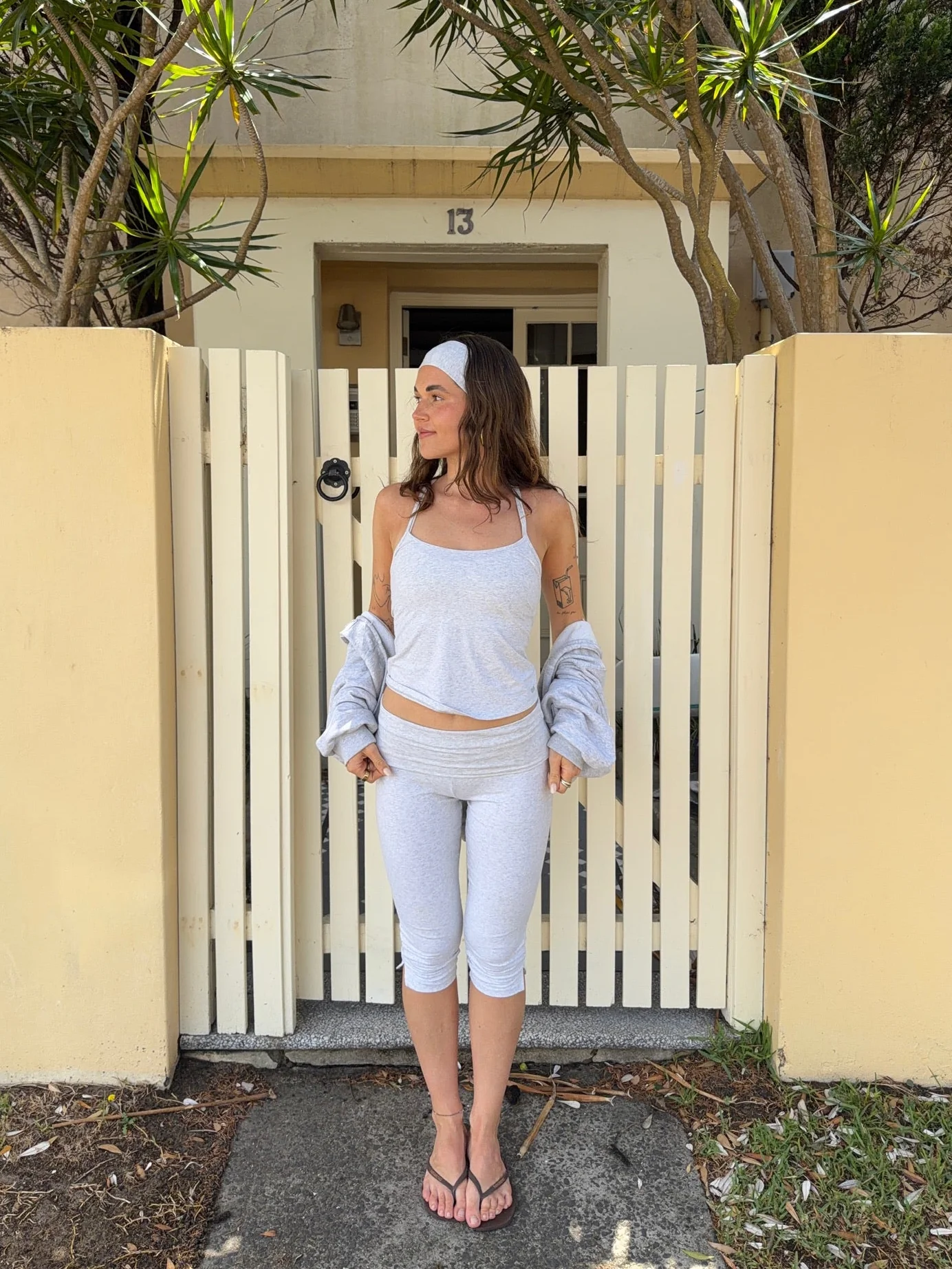 x lethilda - capri soft pants grey melange - Image 3