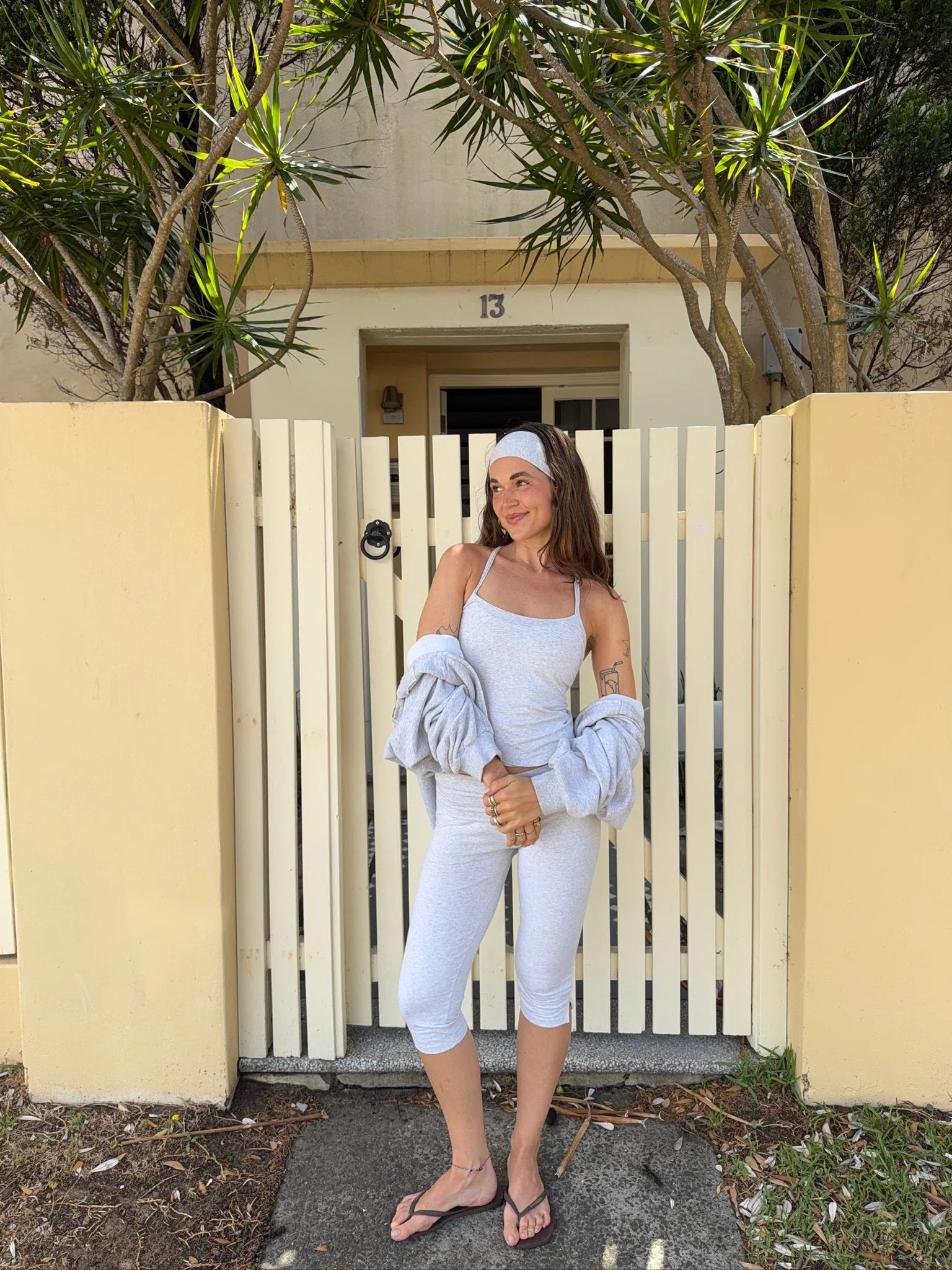 x lethilda - capri soft pants grey melange - Image 6