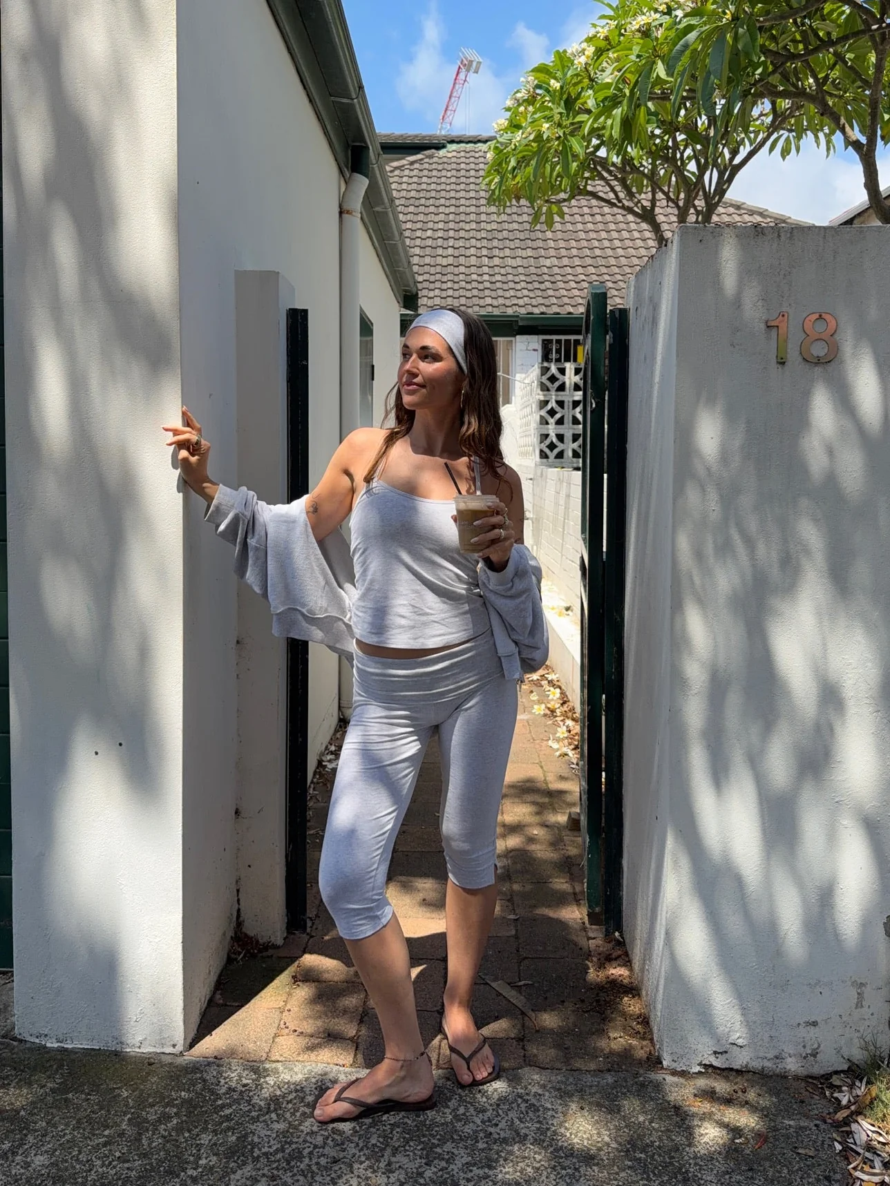 x lethilda - capri soft pants grey melange - Image 9