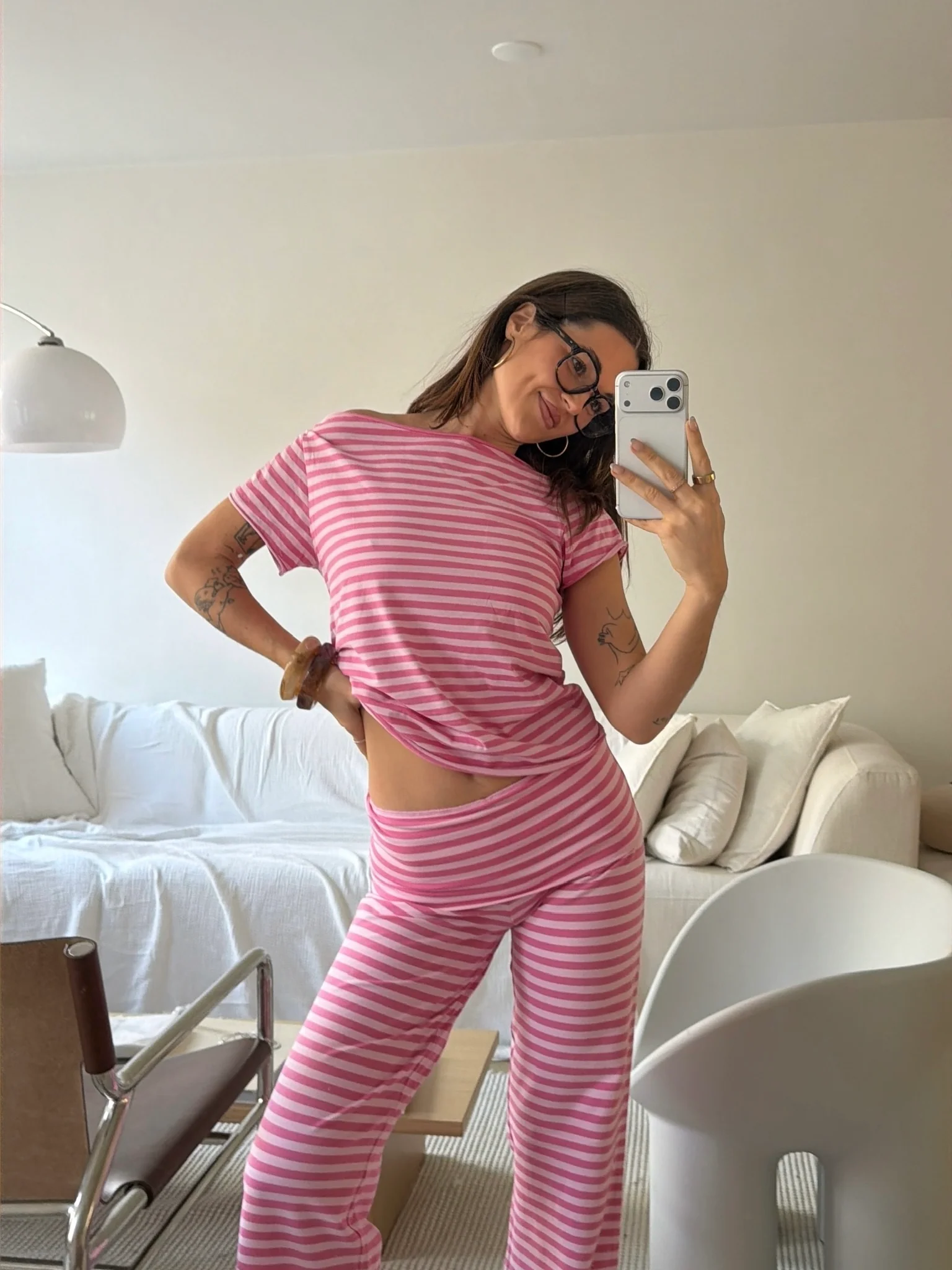 x lethilda - casual tee magenta stripes - Image 3