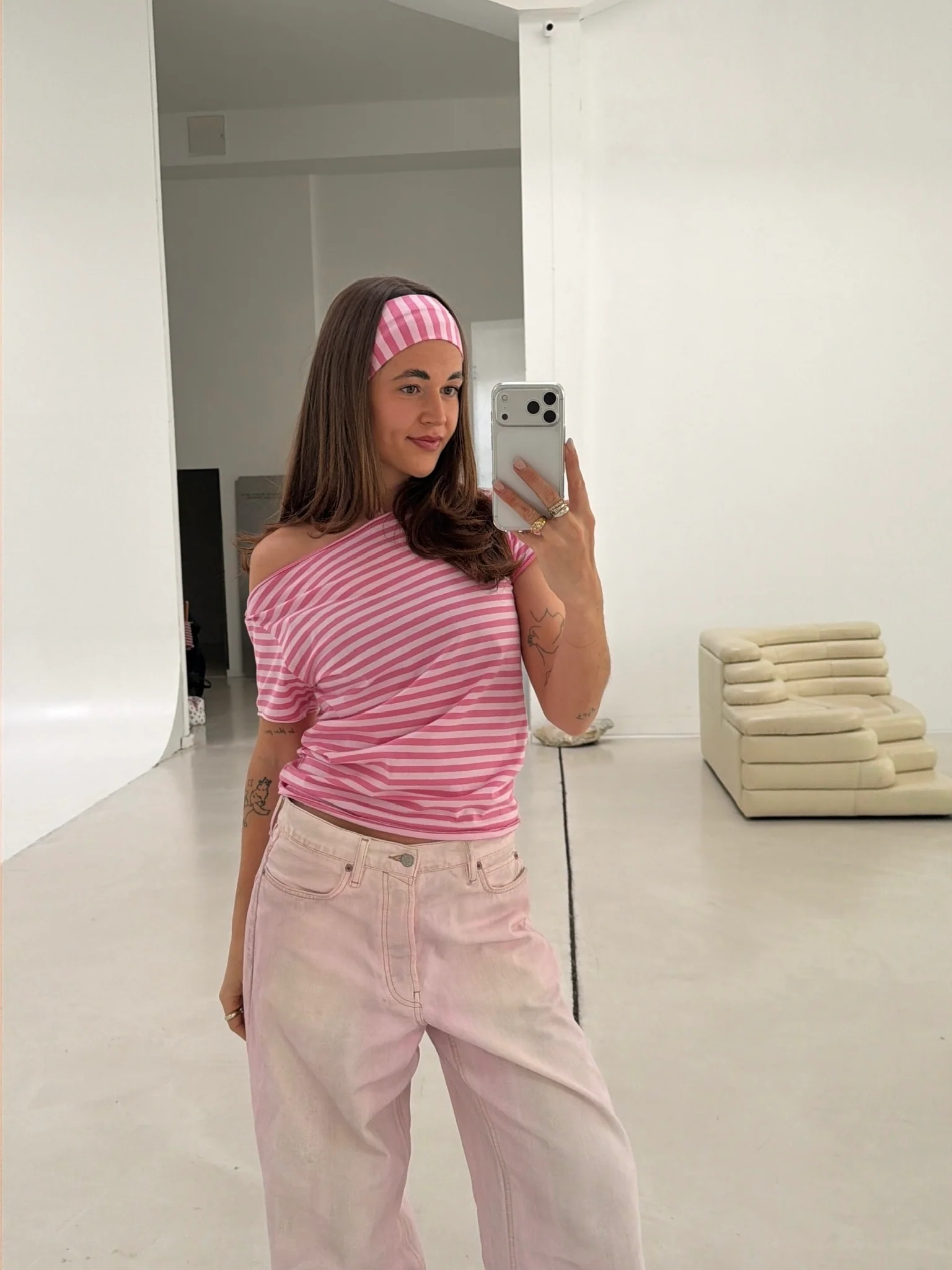 x lethilda - casual tee magenta stripes - Image 4