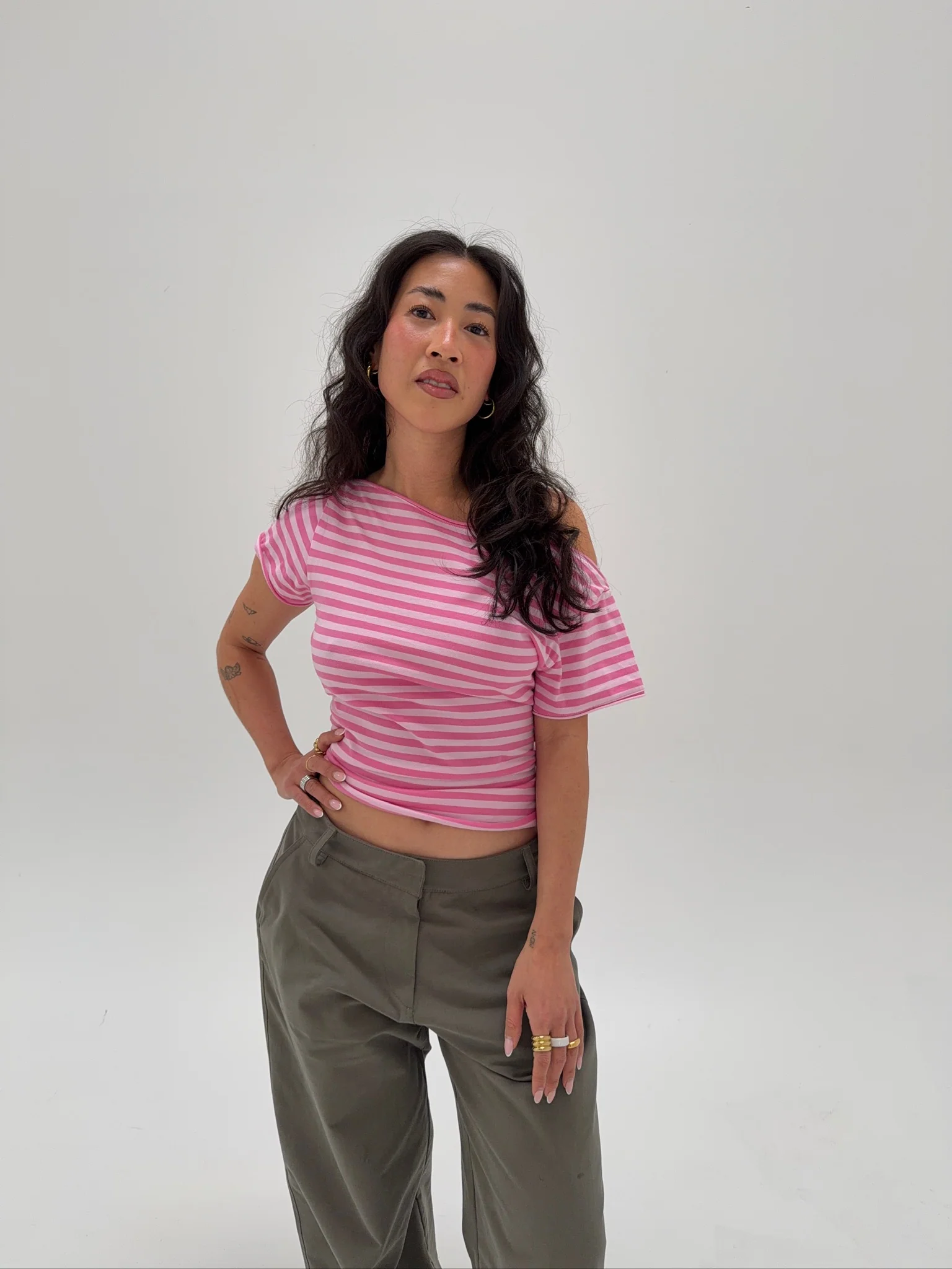 x lethilda - casual tee magenta stripes - Image 5